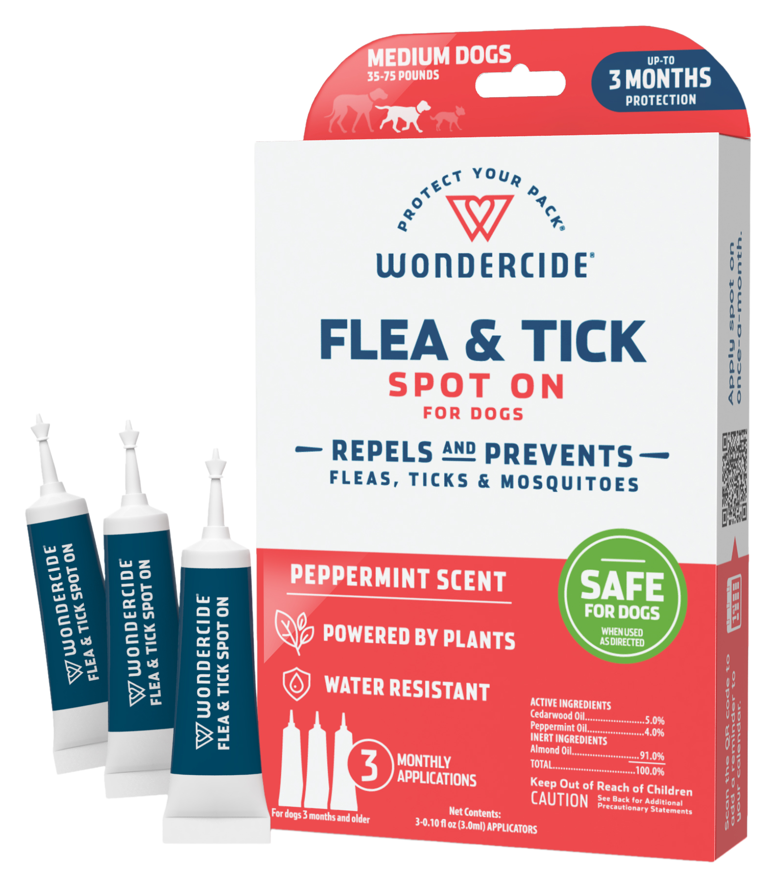 Image of Wondercide Flea and Tick Spot On for Dogs - M