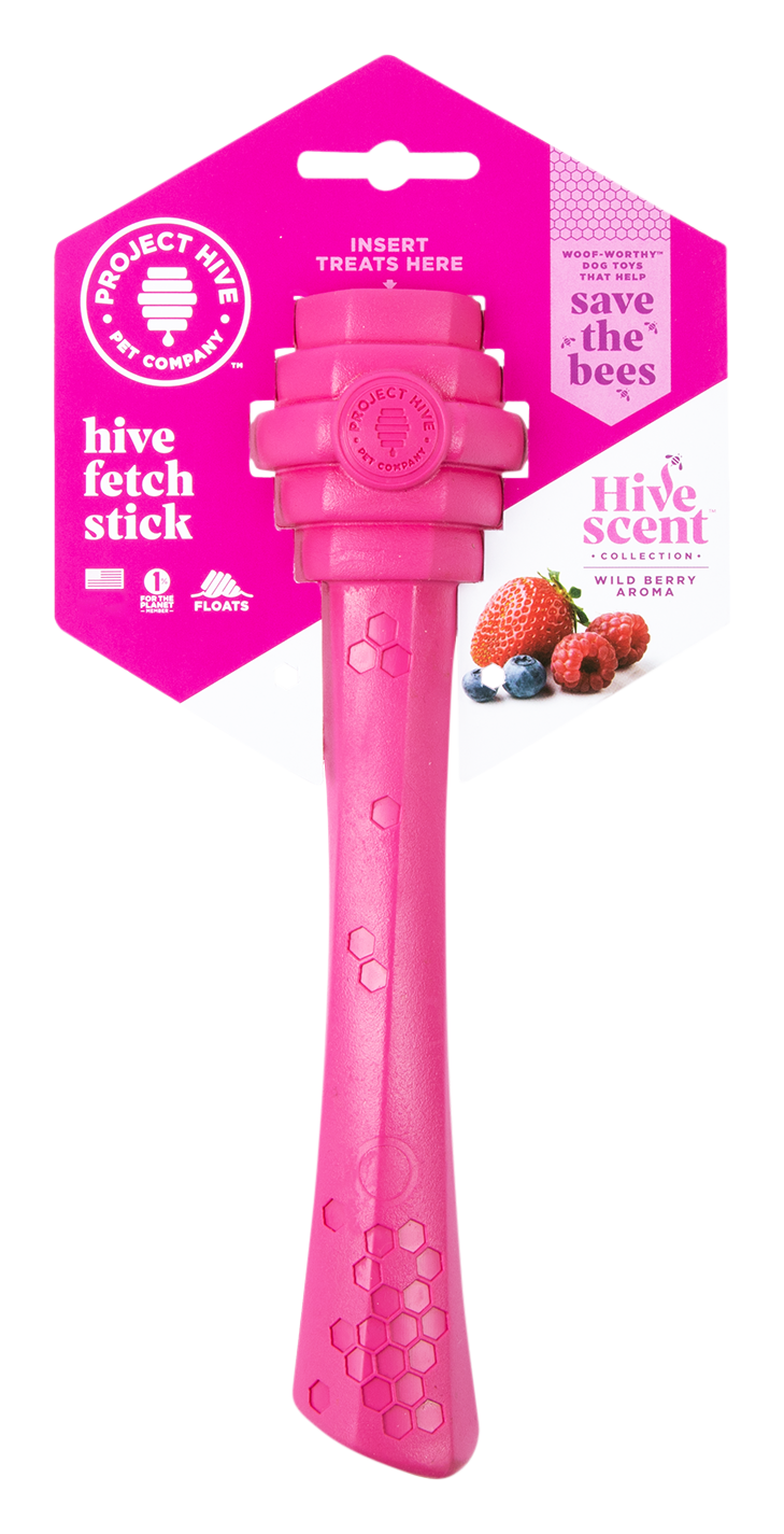 Image of Project Hive Pet Company Wild Berry Hive Fetch Stick Toy