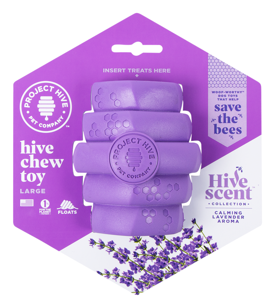 Image of Project Hive Pet Company Calming Lavender Scented Hive Chew Toy - Large