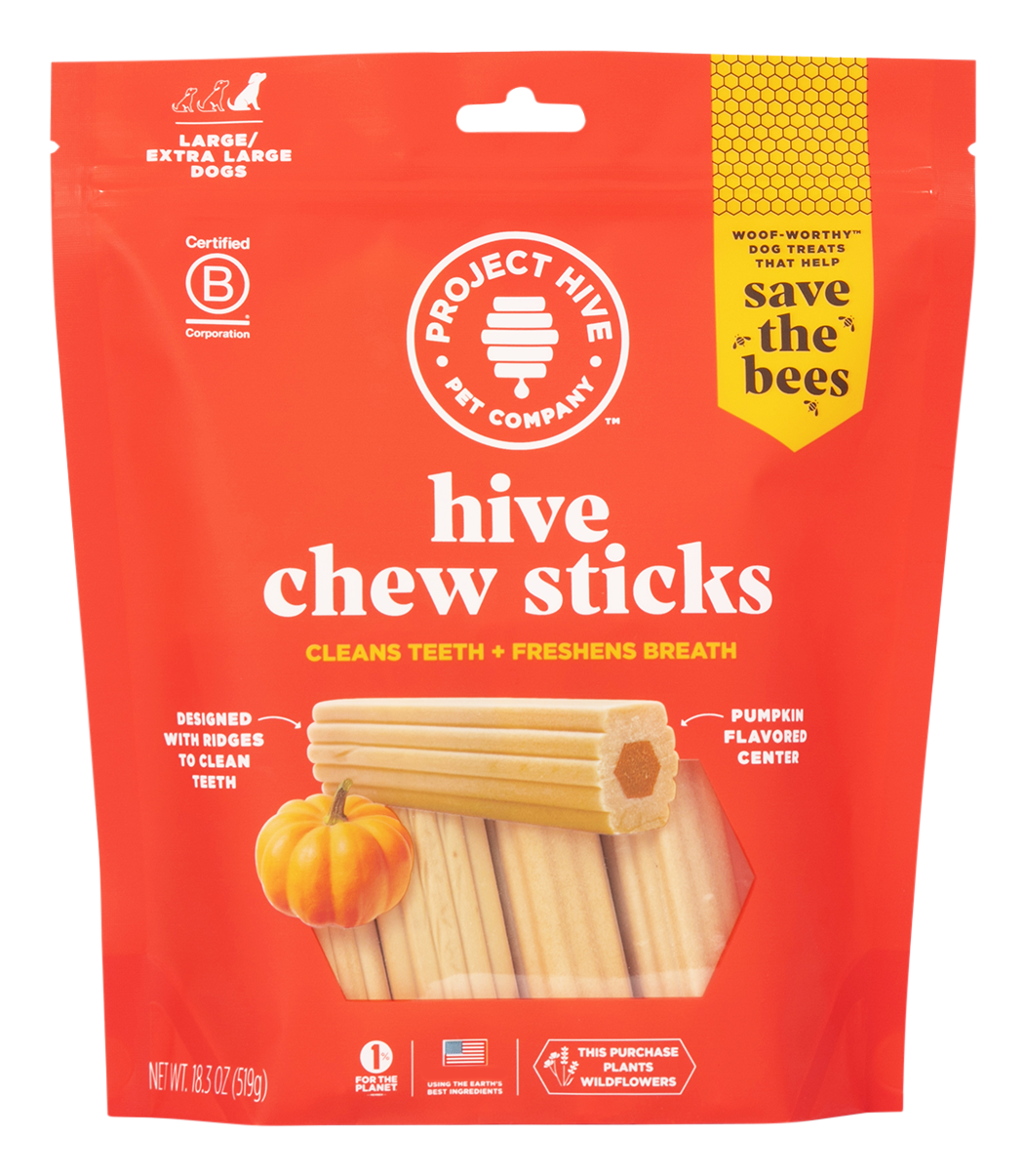 Image of Project Hive Pet Company Pumpkin Hive Chew Stick Treats