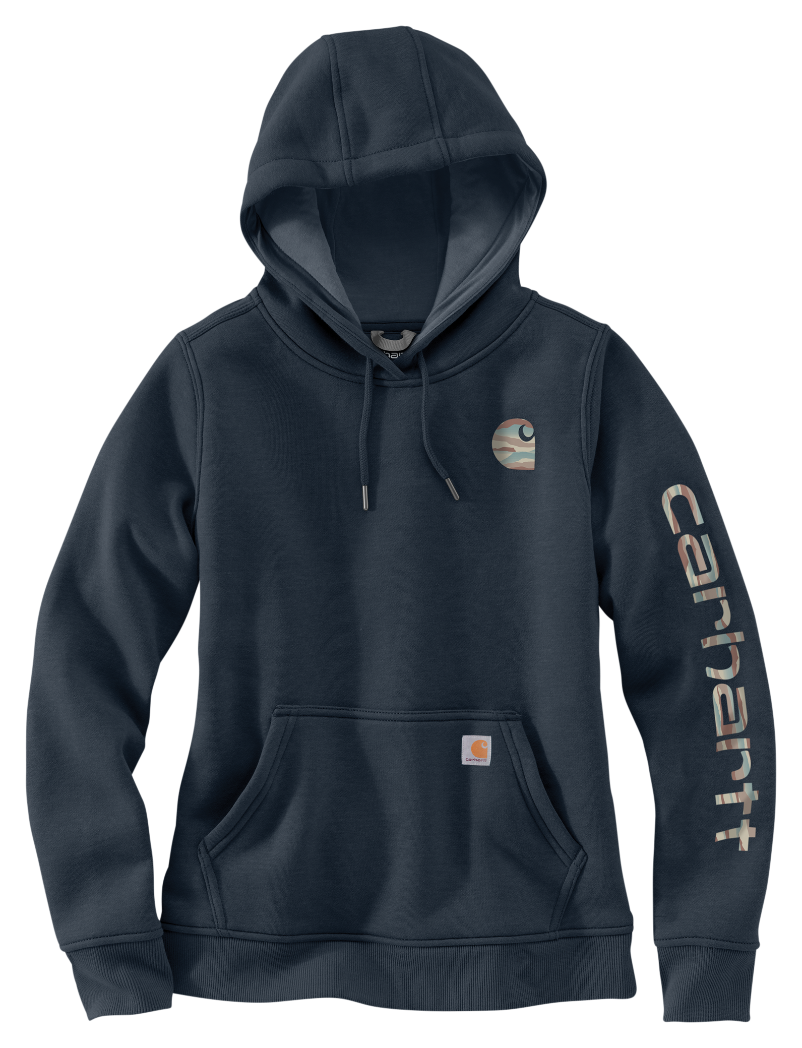 Image of Carhartt Relaxed Fit Midweight Logo Sleeve Graphic Sweatshirt - Deep Smoke Blue