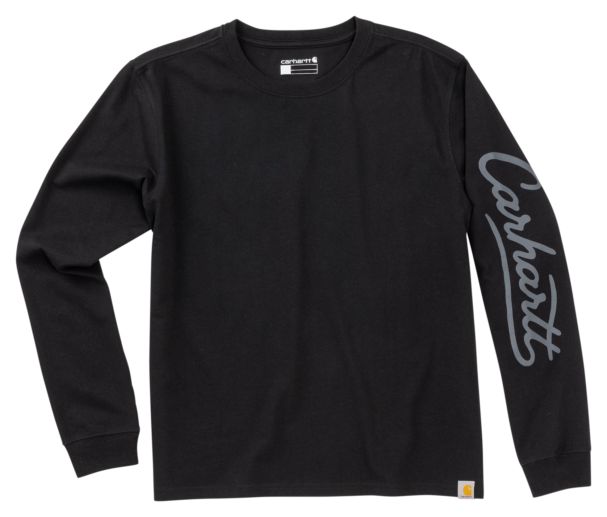 Image of Carhartt Irvine Loose Long-Sleeve Logo T-Shirt - Black