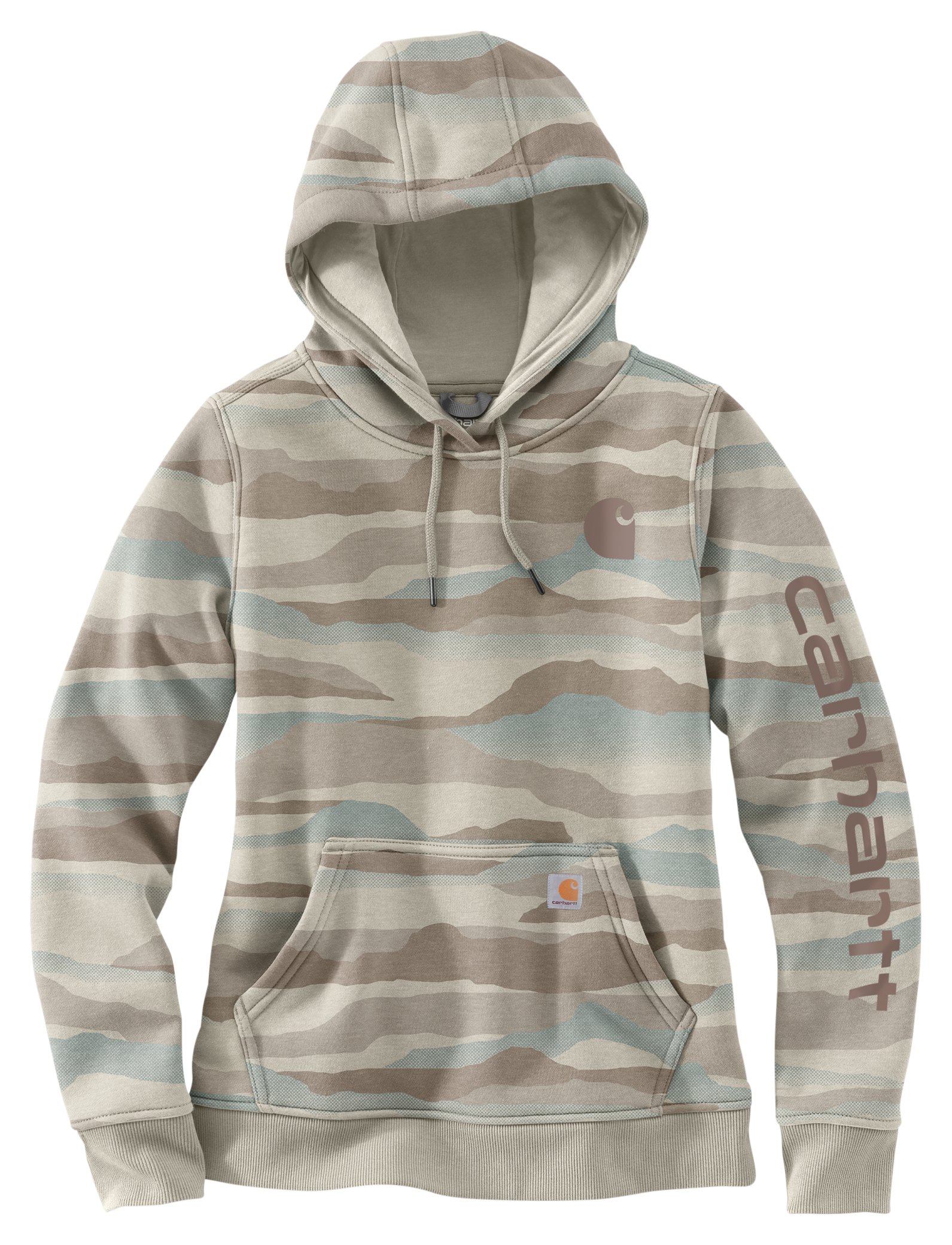 Image of Carhartt Marquette Landscape Sleeve Logo Sweatshirt - Cobblestone Landscape