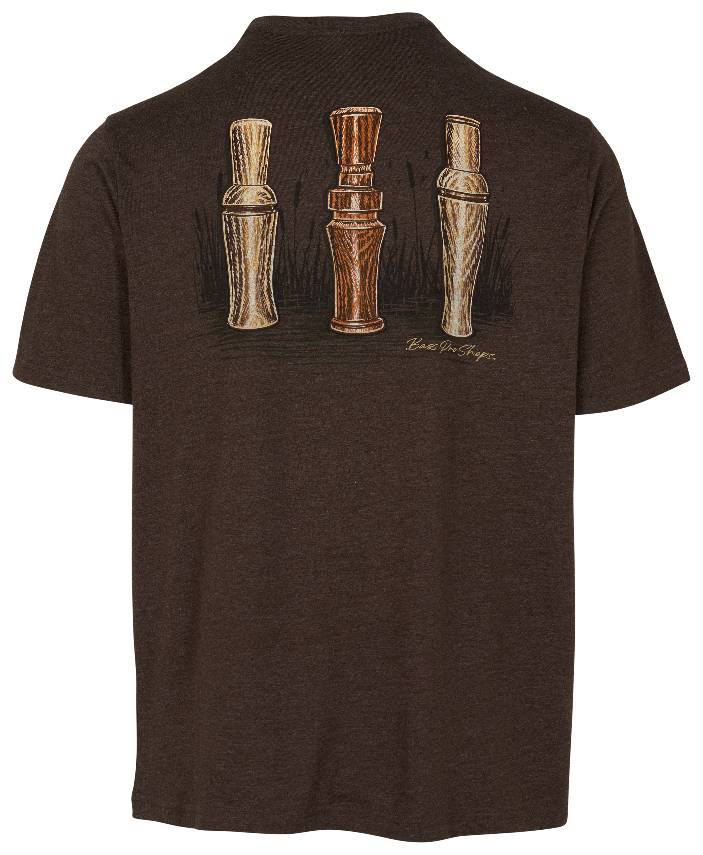 Image of Bass Pro Shops Duck Calls Graphic Short-Sleeve T-Shirt - Brown Heather