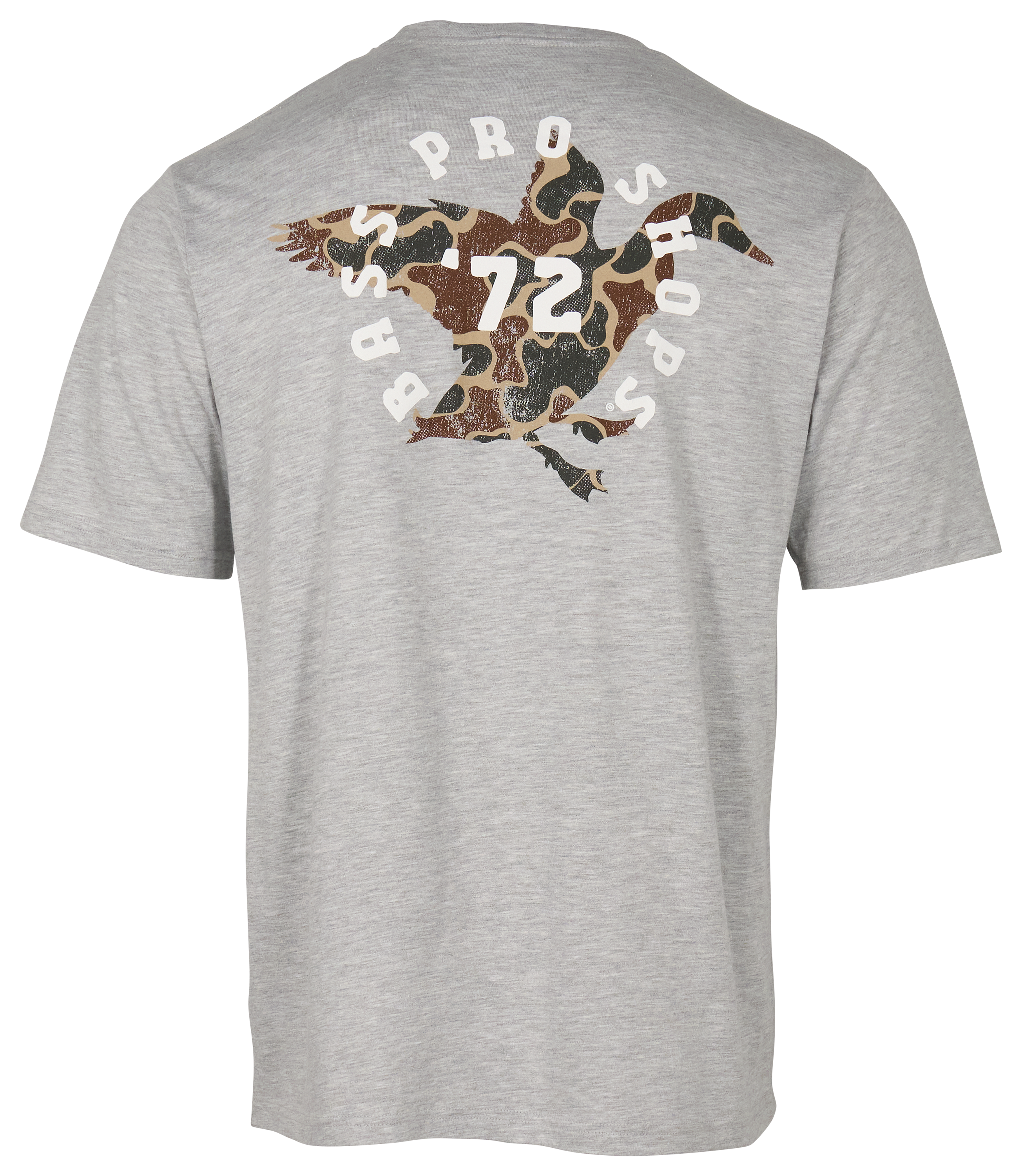 Image of Bass Pro Shops Duck Camo Graphic Short-Sleeve T-Shirt - Heather Gray