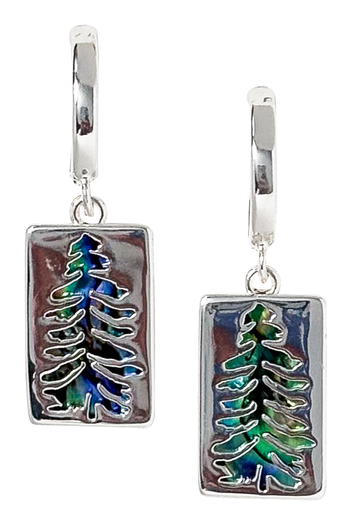 Image of Amanda Blu Silver Abalone Tree Earrings