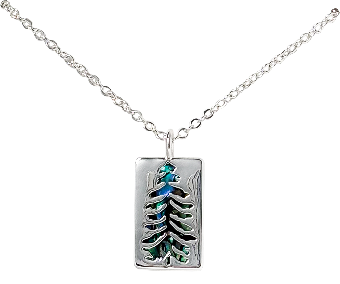 Image of Amanda Blu Abalone Tree Silver Necklace
