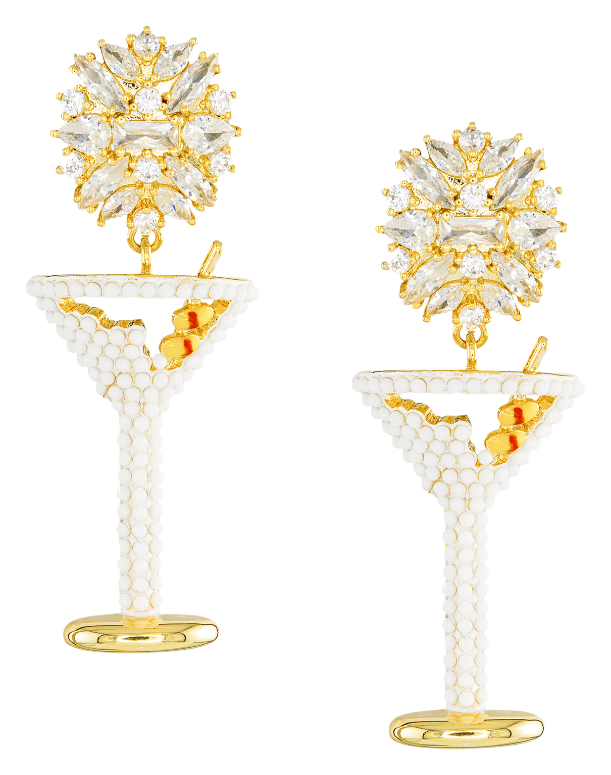 Image of Amanda Blu Martini Pop Cubic Zirconia Gold Earrings