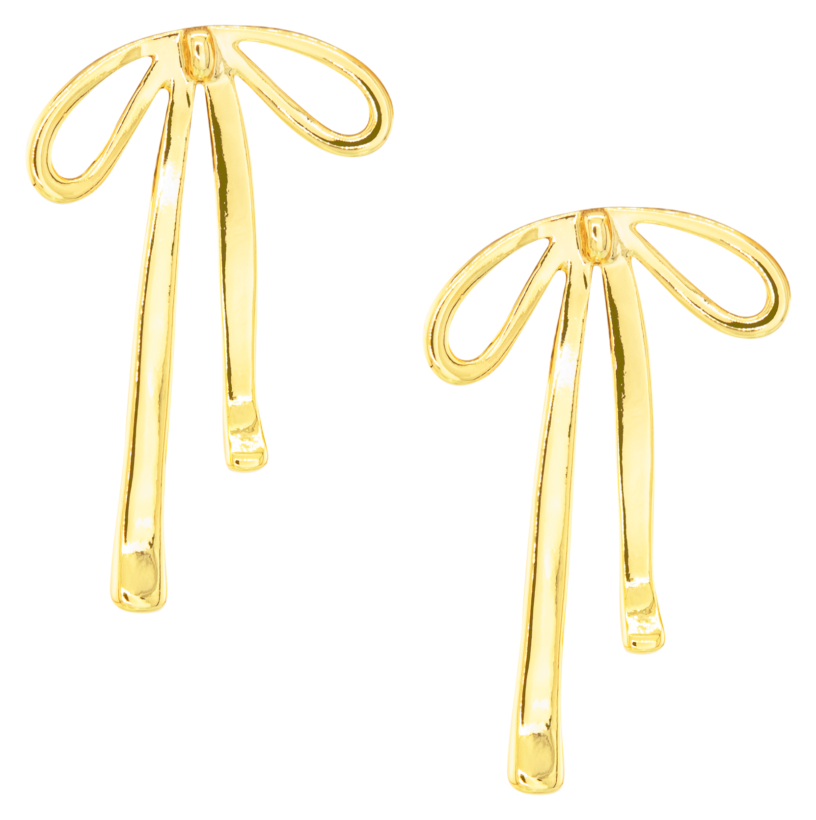 Image of Amanda Blu Gold Long Bow Earrings