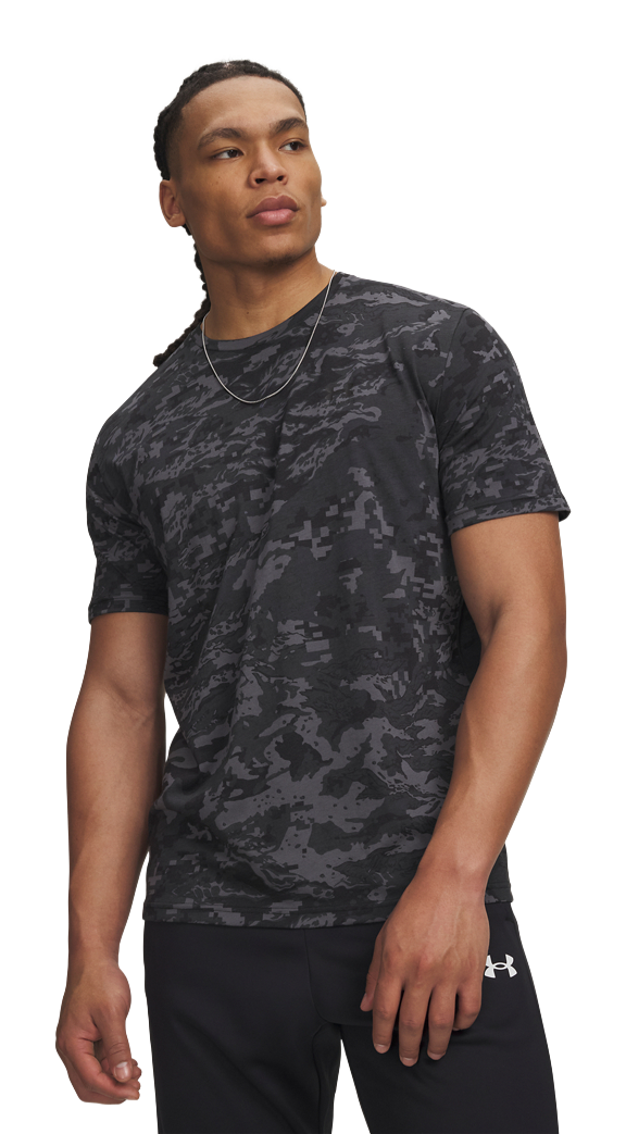 Image of Under Armour ABC Camo Short-Sleeve Shirt - Black