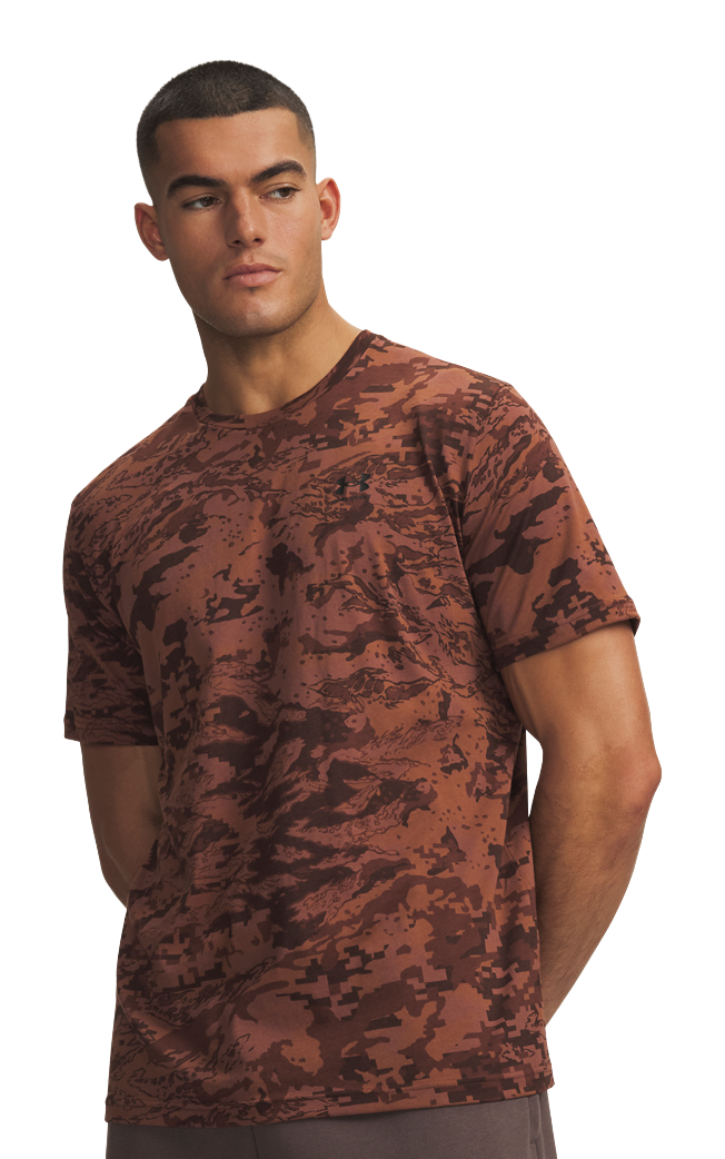 Image of Under Armour ABC Camo Short-Sleeve Shirt - Vintage Mocha