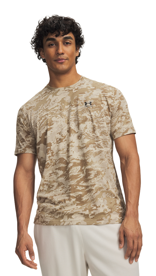 Image of Under Armour ABC Camo Short-Sleeve Shirt - City Khaki