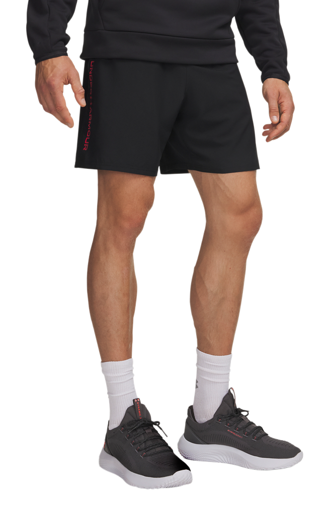 Under Armour Under Armour Tech Woven Wordmark Shorts - Black/Red - $27.98 at Bass Pro Shops