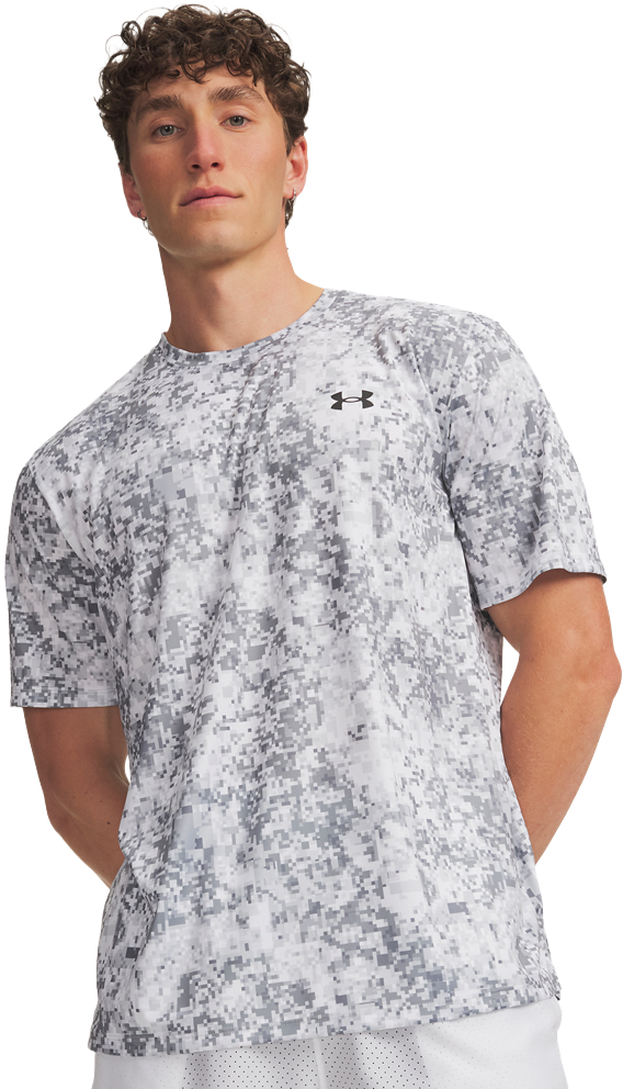Image of Under Armour Tech Printed Short-Sleeve T-Shirt - Mod Gray