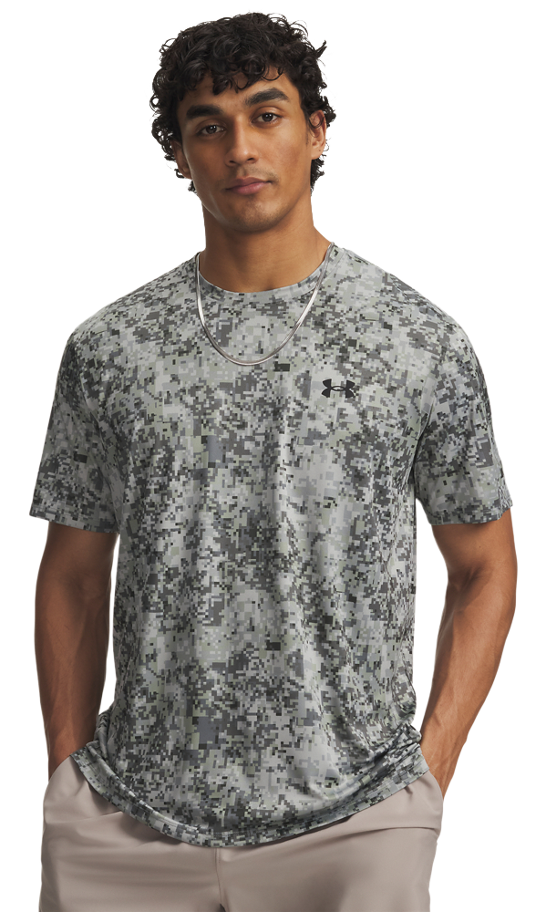 Image of Under Armour Tech Printed Short-Sleeve T-Shirt - Titanium
