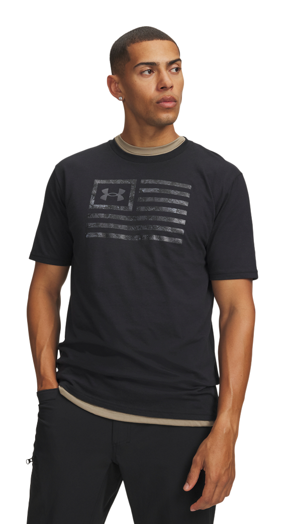 Under Armour Under Armour Freedom Flag Printed Short-Sleeve T-Shirt - Black/Titan Gray - $28.00 at Bass Pro Shops
