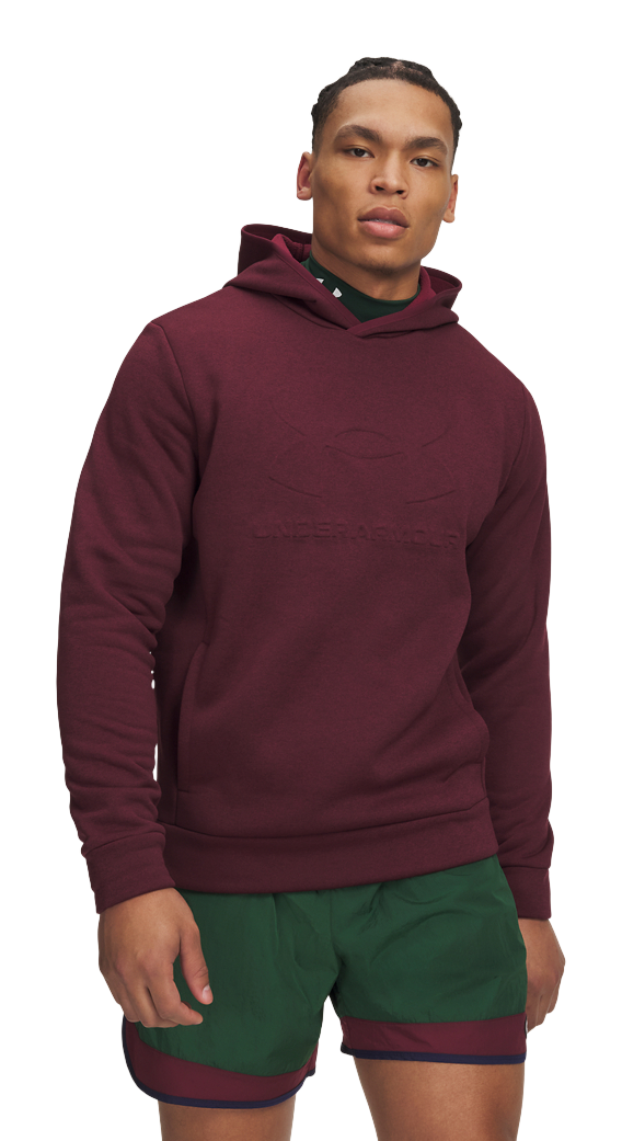 Under Armour Under Armour Armour Fleece Embossed Hoodie - Vintage Maroon - $65.00 at Bass Pro Shops