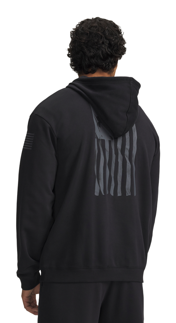 Image of Under Armour Freedom Flag Hoodie - Black/Castlerock