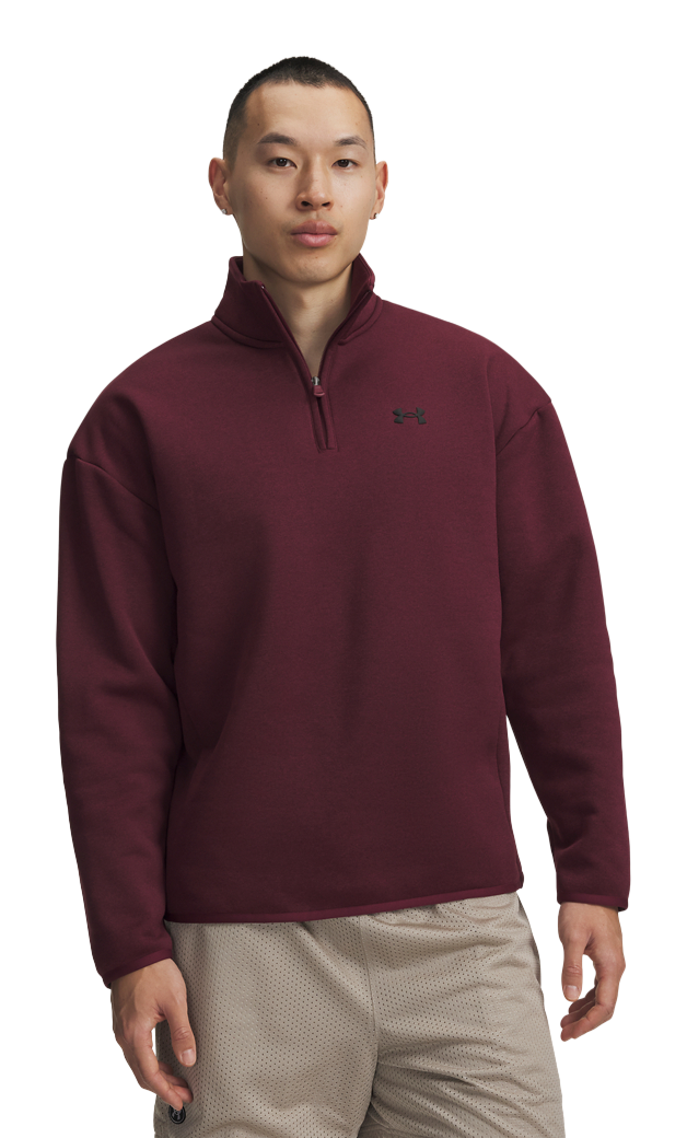 Under Armour Under Armour Armour Fleece Twist Quarter-Zip Pullover - Vintage Maroon - $65.00 at Bass Pro Shops