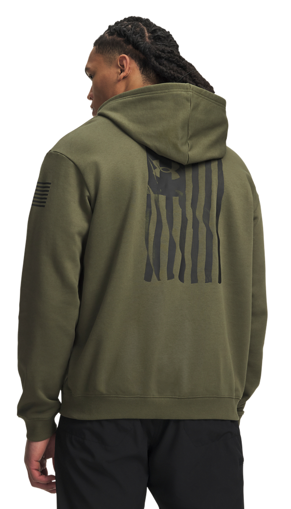 Image of Under Armour Freedom Flag Hoodie - Marine OD Green/Black