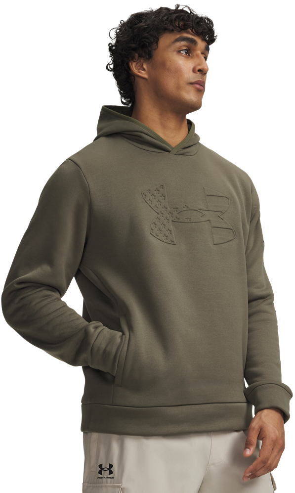 Image of Under Armour Freedom AF Embossed Logo Hoodie - Marine OD Green