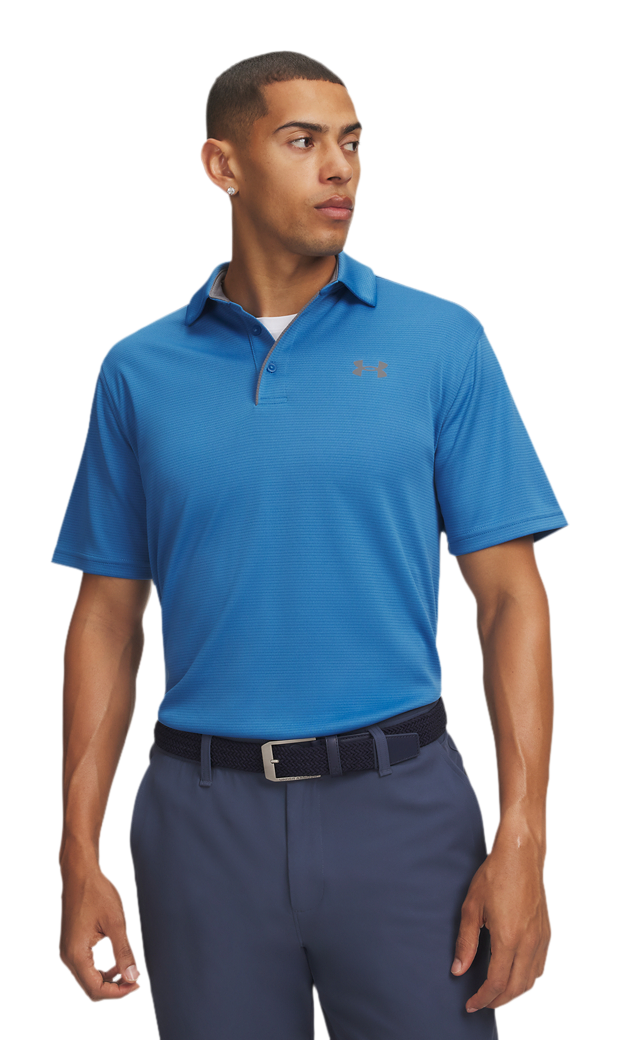 Image of Under Armour Tech Short-Sleeve Polo - Aegean Blue