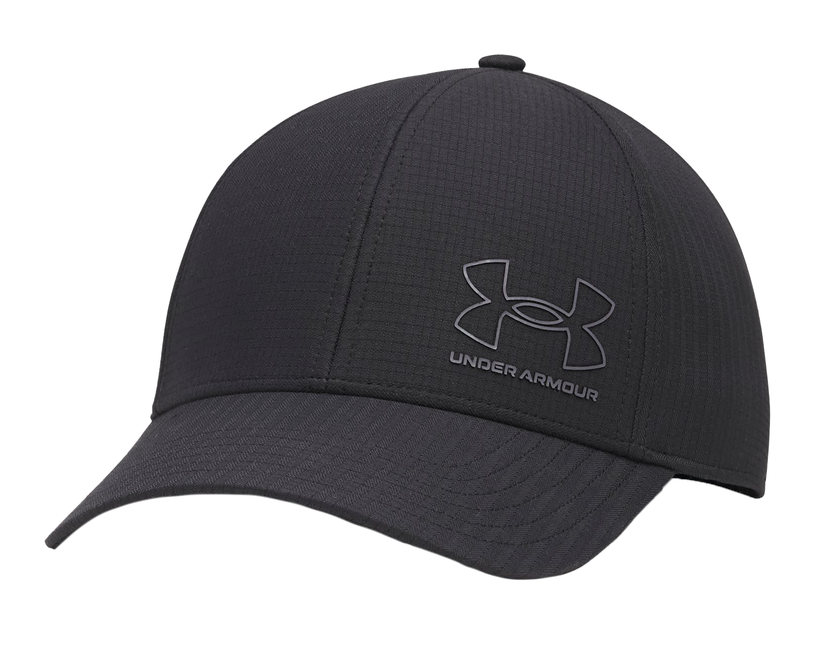 Image of Under Armour ArmourVent Low Stretch-Fit Cap - Black/Castlerock