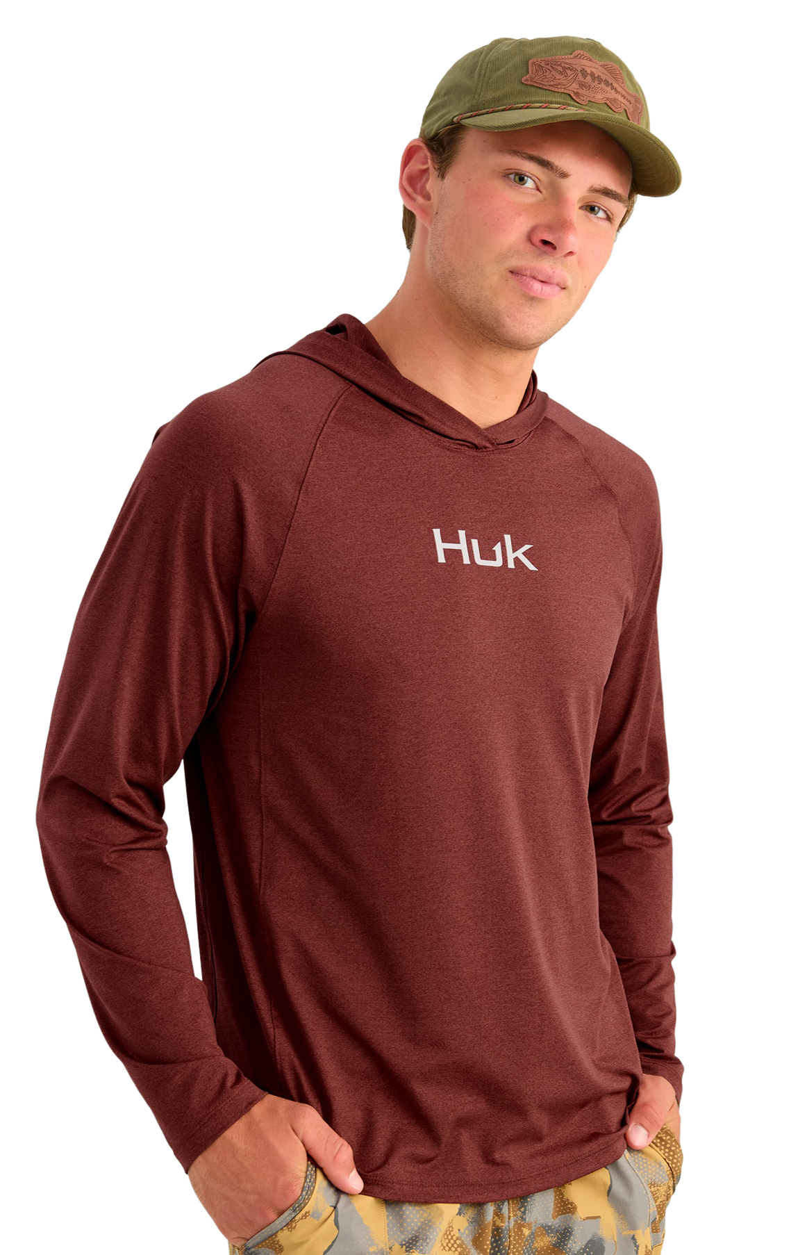 Image of Huk Airweight Hoodie - Port Heather