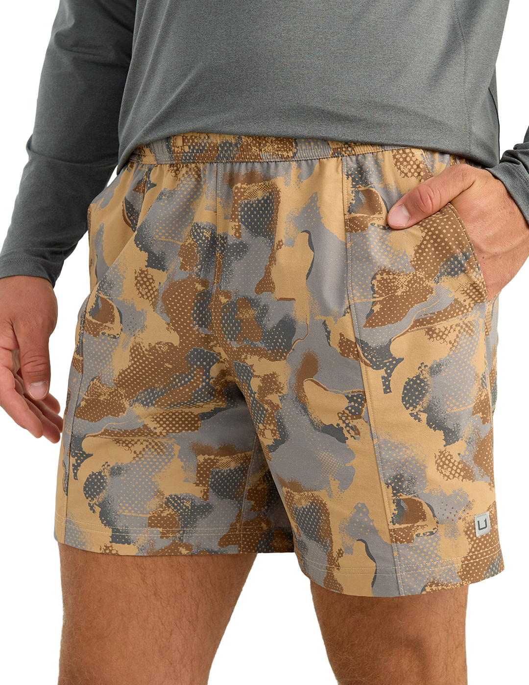 Image of Huk Airweight KC Printed Shorts - Starfish Tideloom Camo
