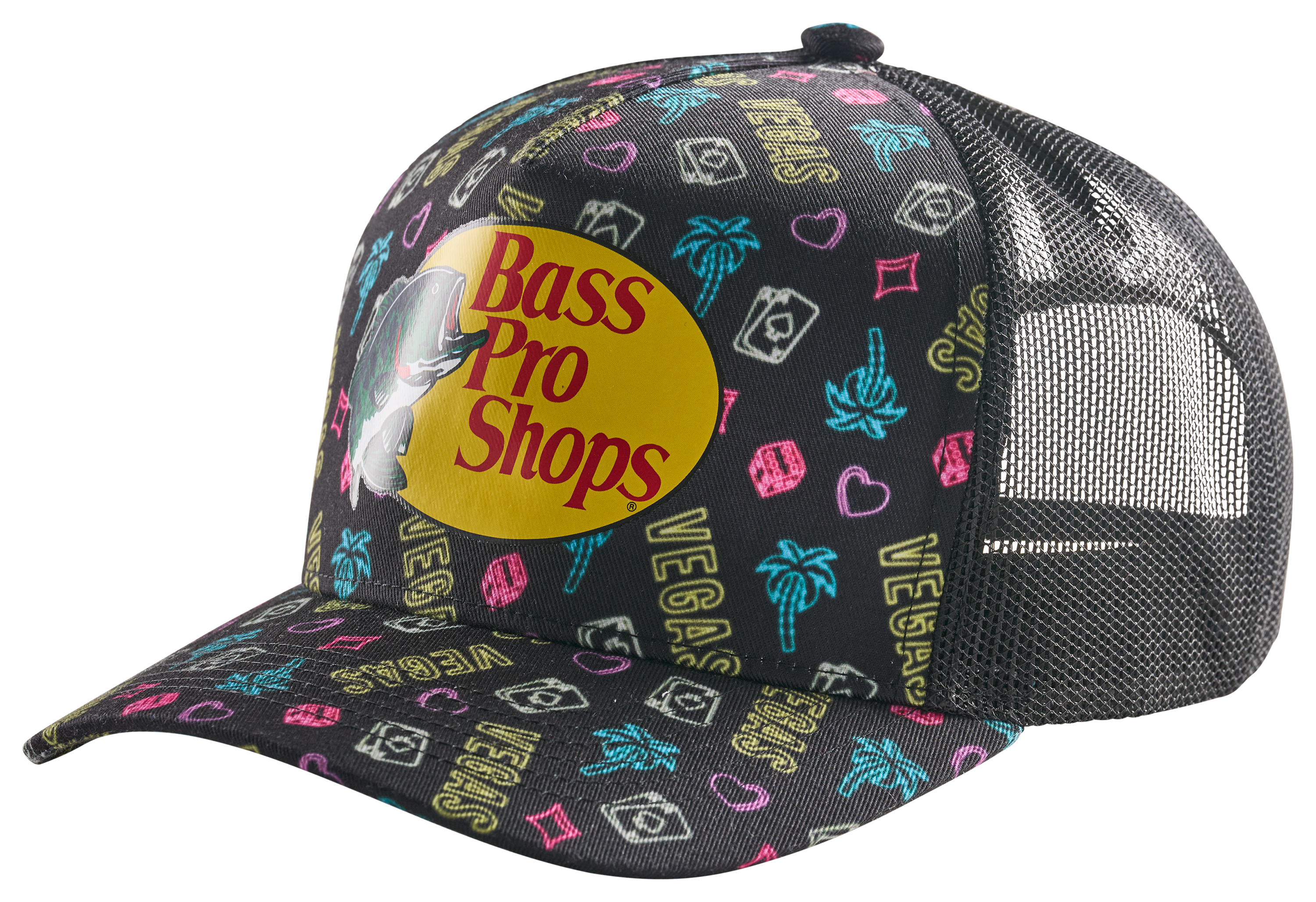 Image of Bass Pro Shops Neon Vegas Print Snapback Cap