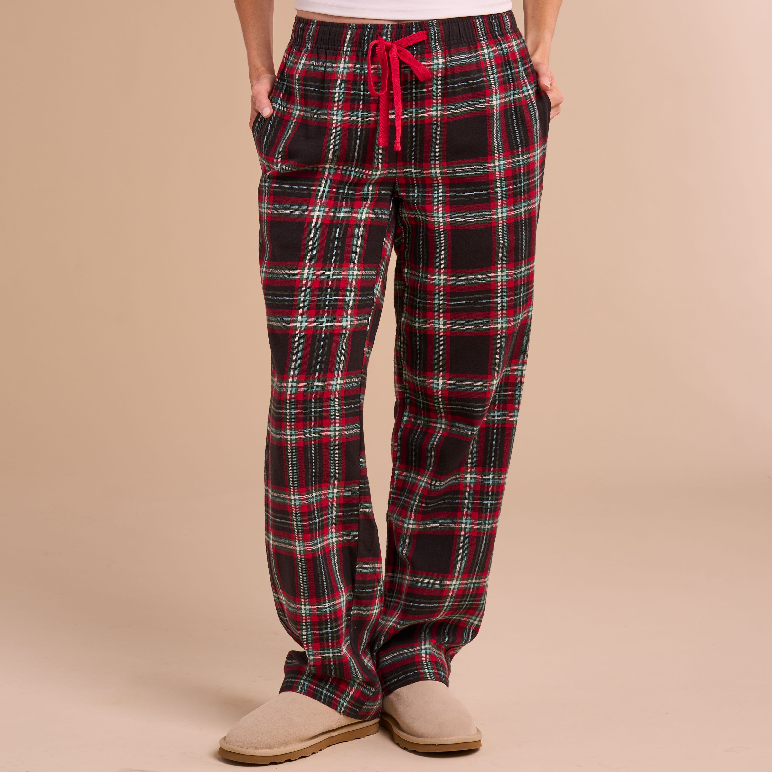 Natural Reflections Pajama Pants - Blackbean Plaid