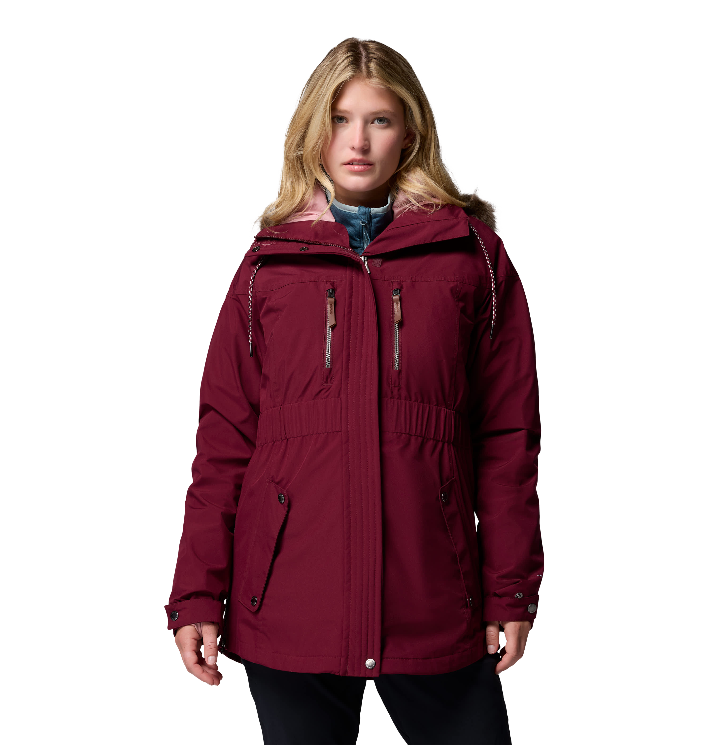 Image of Columbia Payton Pass II Interchange Jacket for Ladies - Rich Wine - L