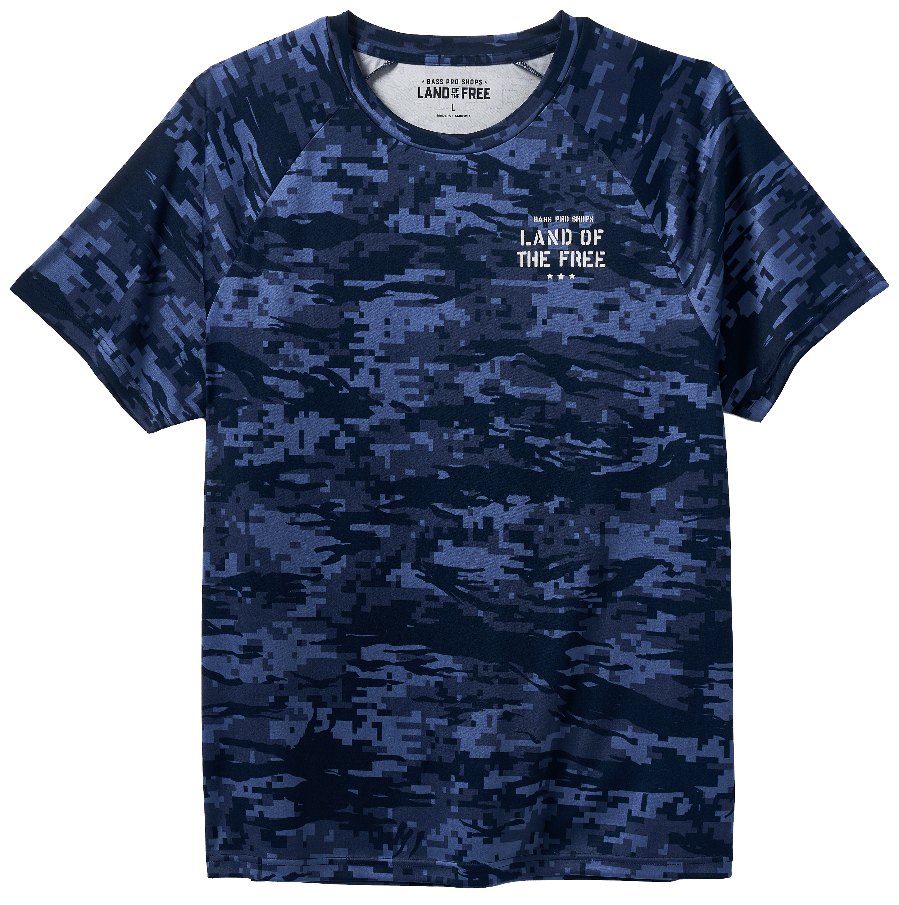 Image of Land of the Free Performance Short-Sleeve T-Shirt - Navy Camo