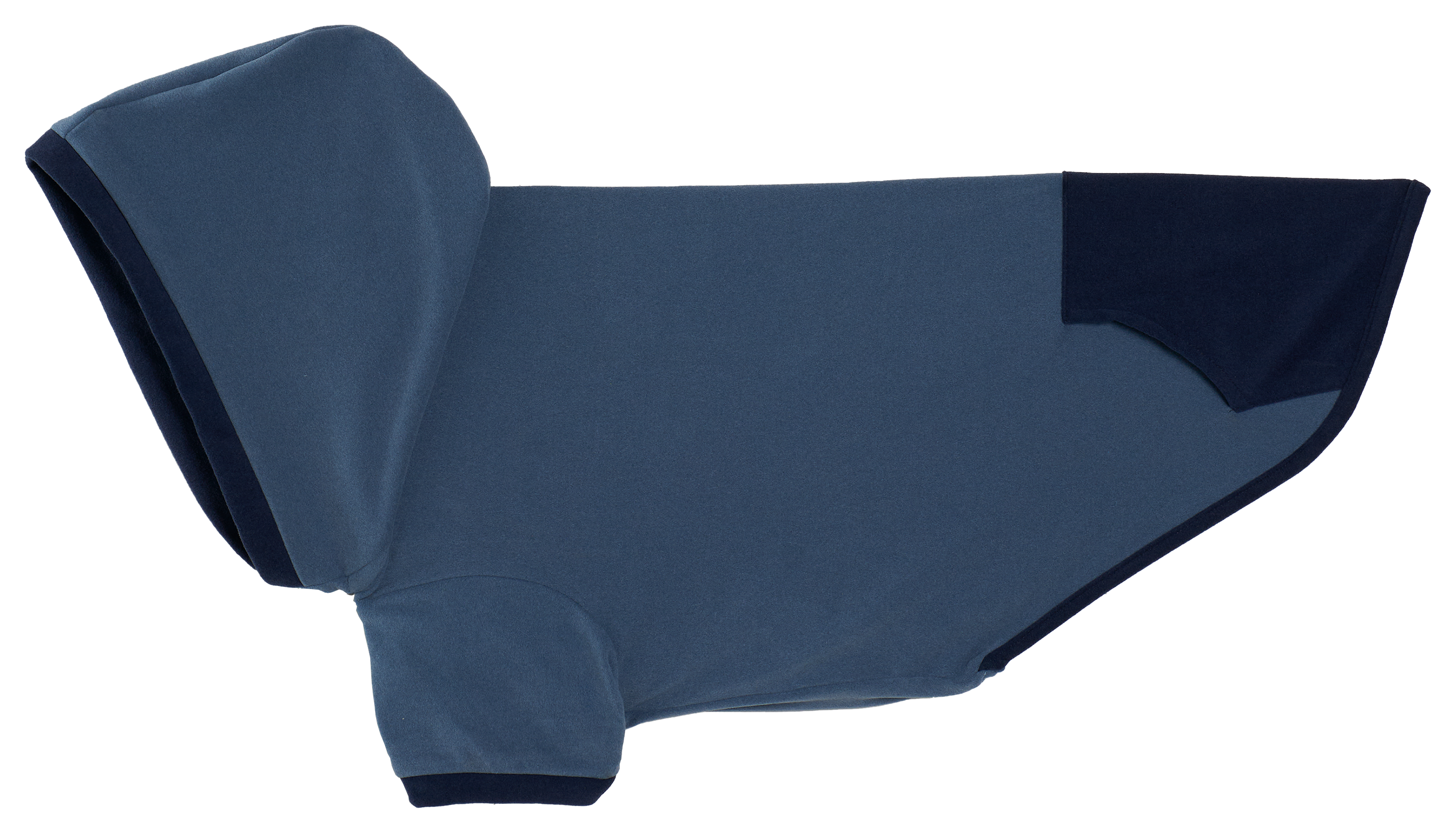 Image of Bass Pro Shops 2-Tone Stretch Hoodie for Dogs - Denim Blue - M