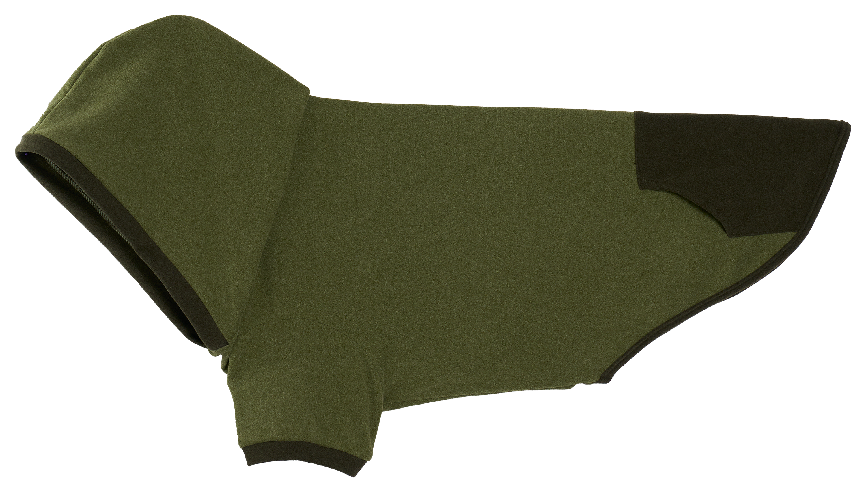 Image of Bass Pro Shops 2-Tone Stretch Hoodie for Dogs - Olive Green - XS