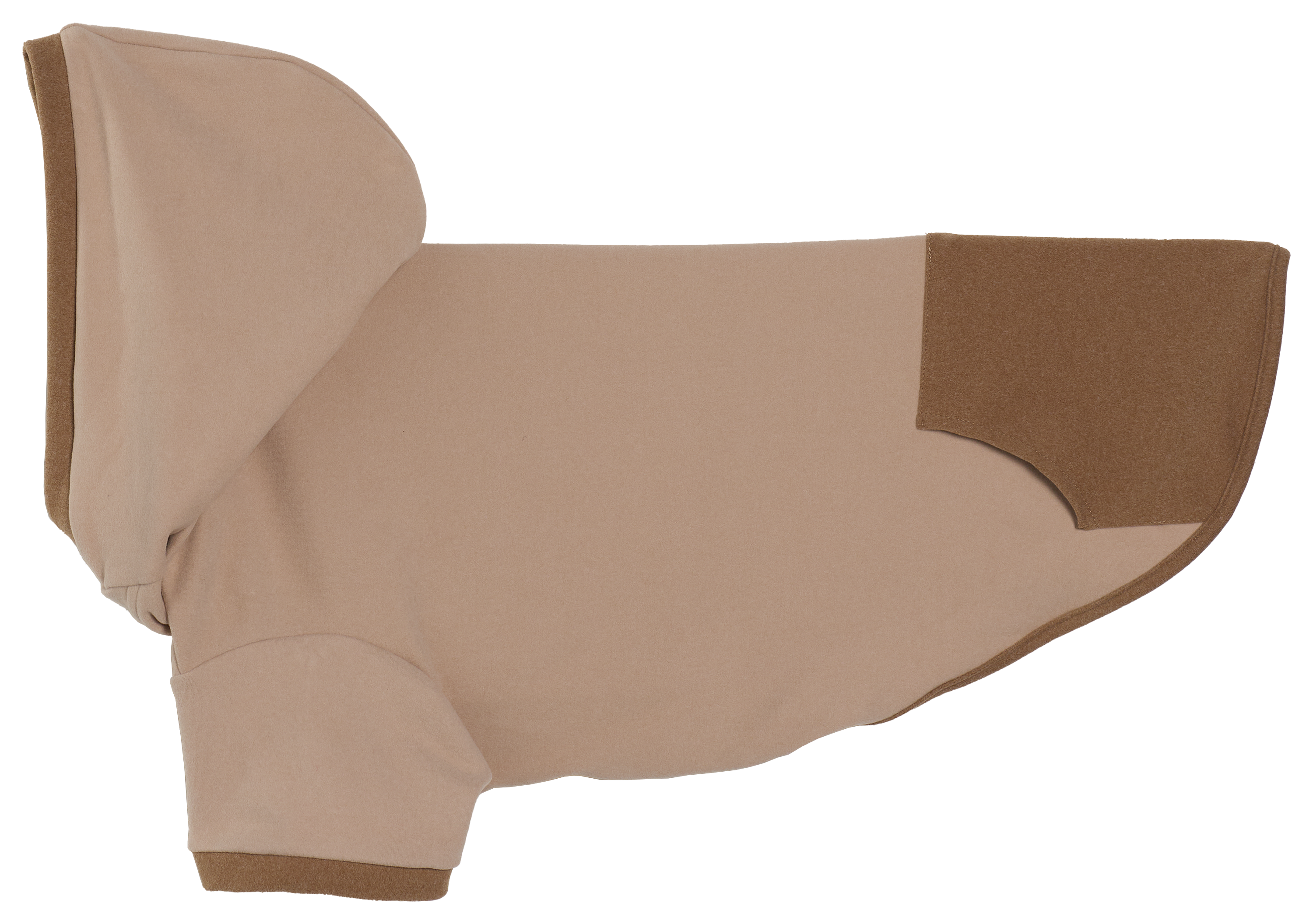 Image of Bass Pro Shops 2-Tone Stretch Hoodie for Dogs - Tan Taupe - S