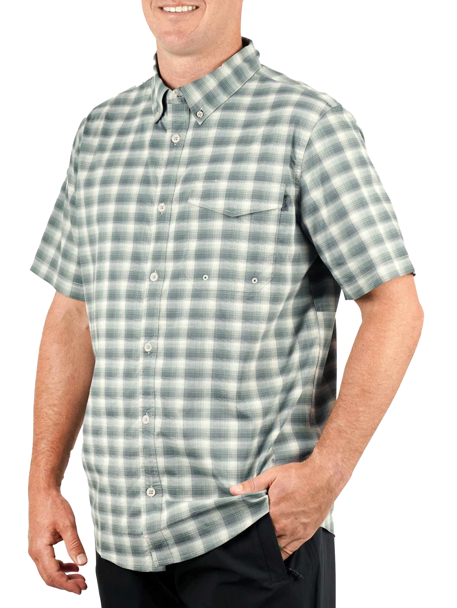 Image of AFTCO Portside Short-Sleeve Button-Down Fishing Shirt