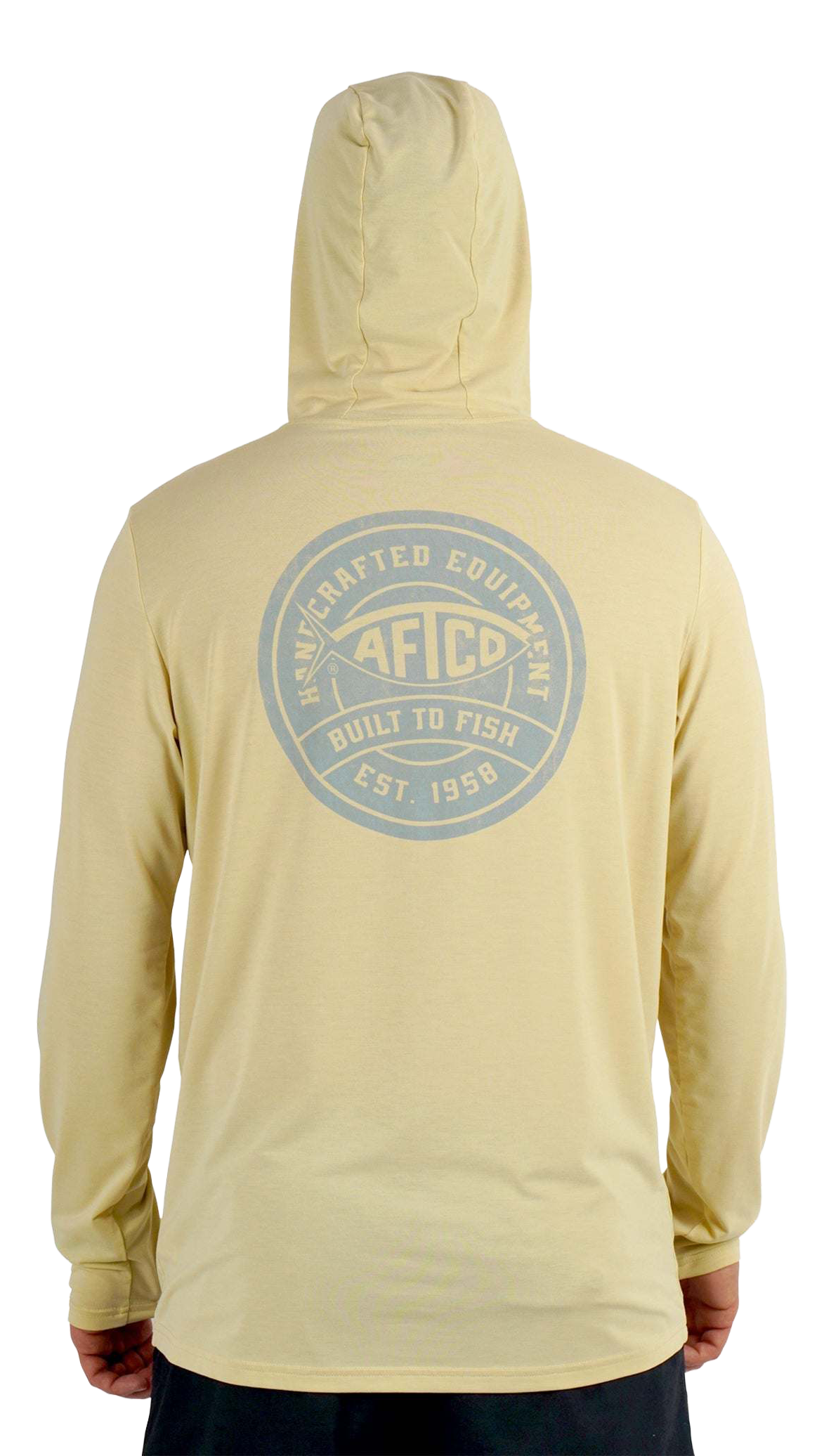 Image of AFTCO Ocean Bound Built to Fish Sun Protection Hoodie - Coastal Dune Heather