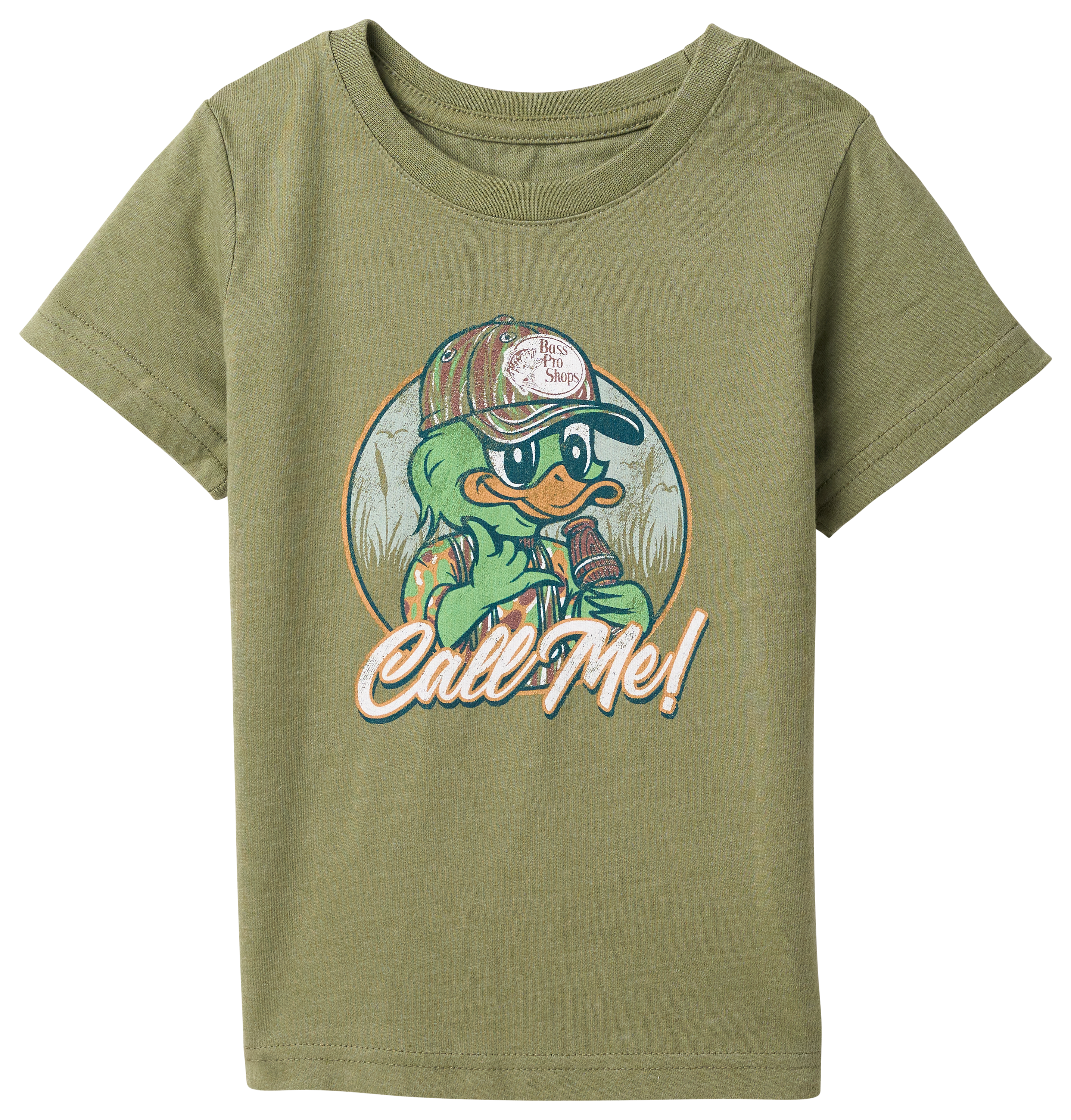 Image of Bass Pro Shops Call Me Short-Sleeve T-Shirt for Toddlers - Olive