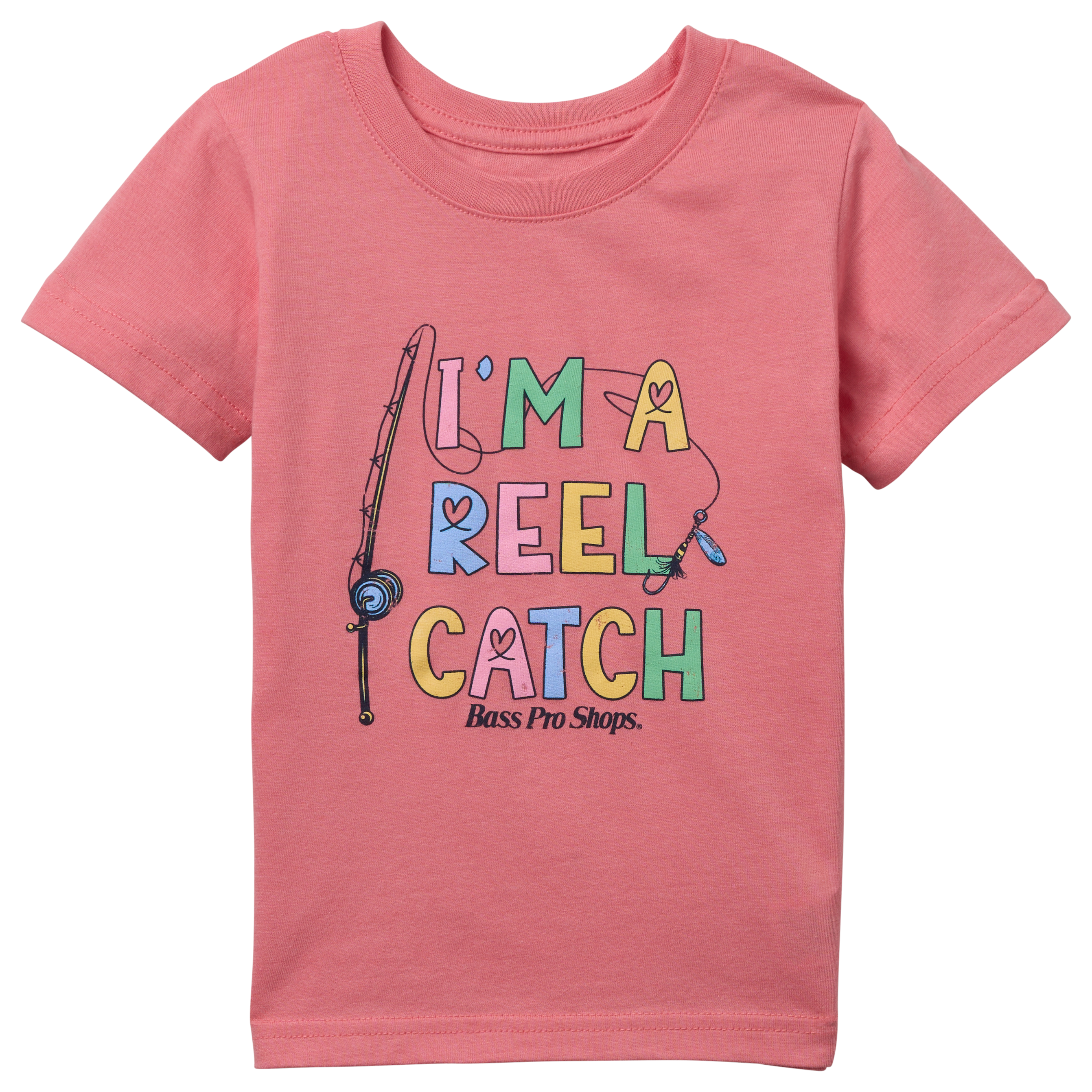 Image of Bass Pro Shops I'm a Reel Catch Short-Sleeve T-Shirt for Toddlers - Soft Coral