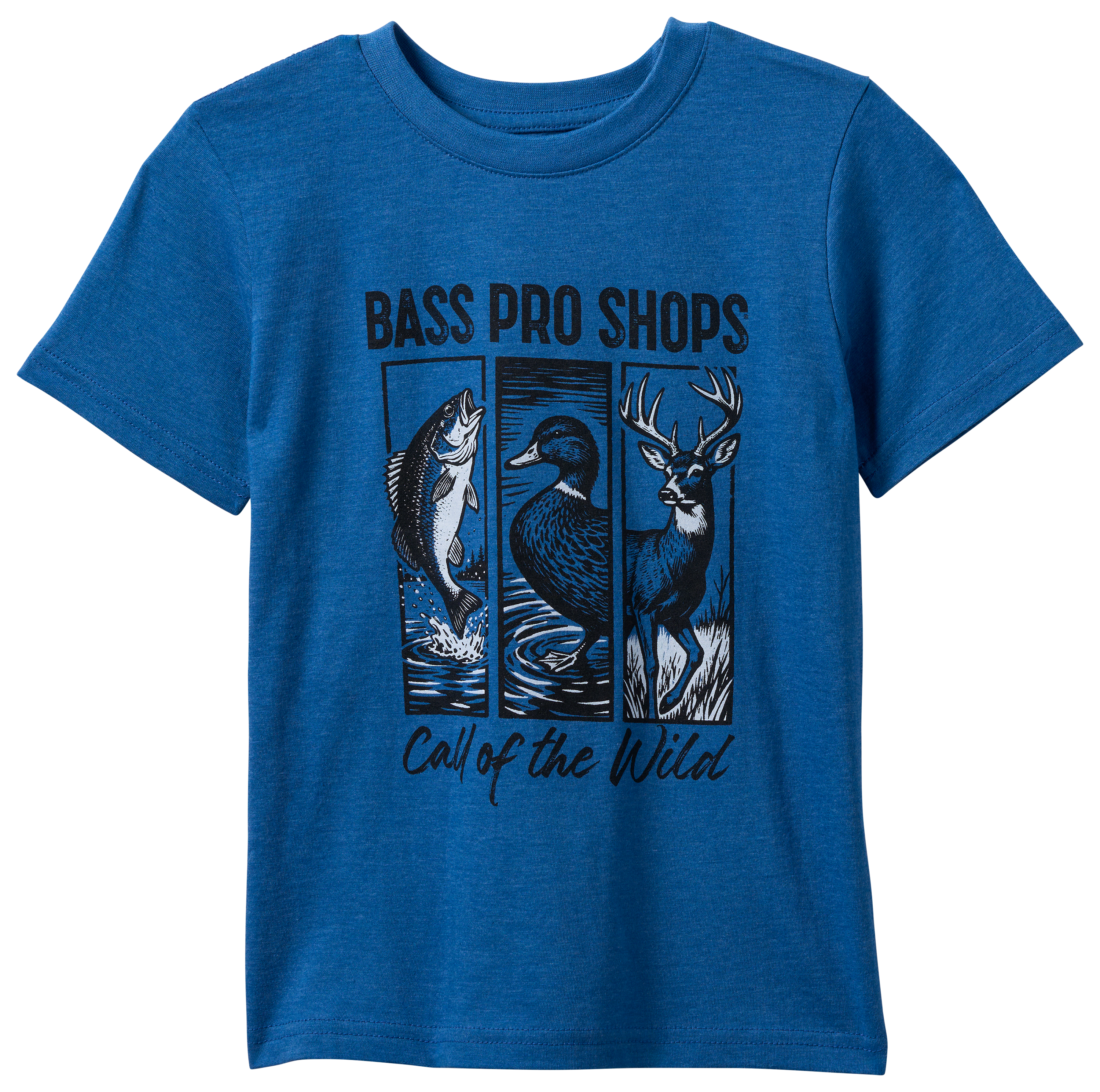 Image of Bass Pro Shops Call of the Wild Short-Sleeve T-Shirt for Kids - Heather Royal