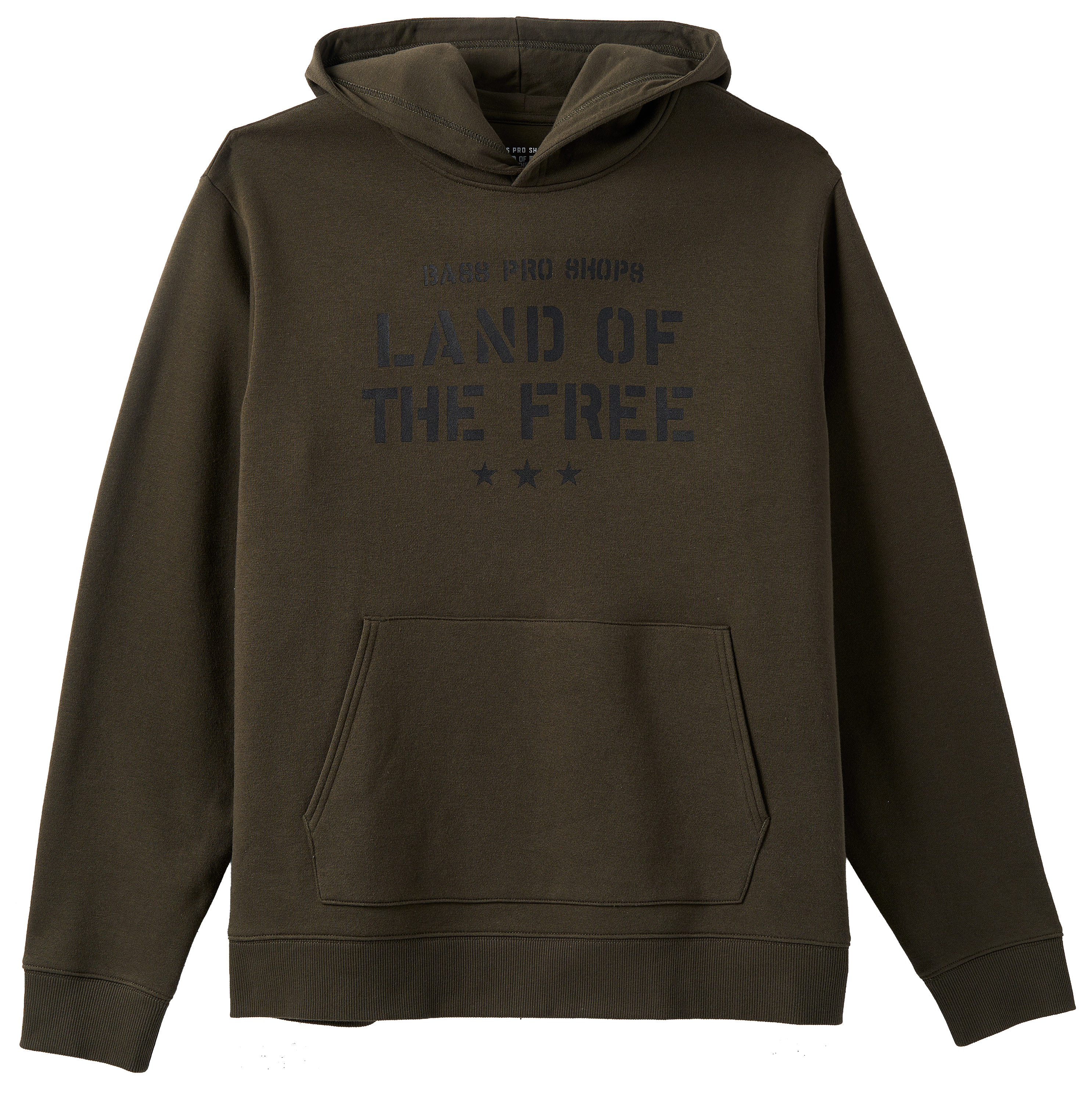 Image of Land of the Free Logo Fleece Hoodie - Olive