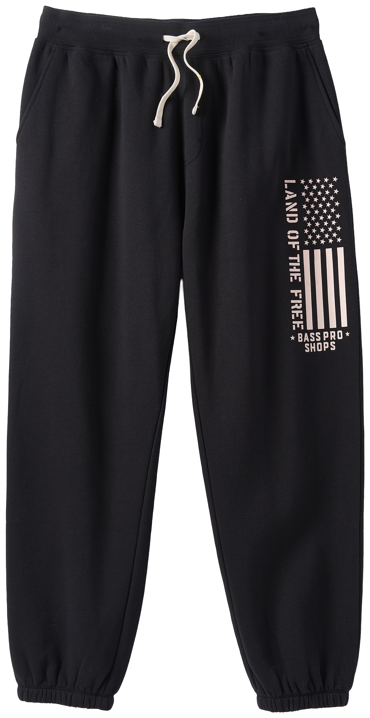Image of Land of the Free Vertical Flag Fleece Joggers - Black