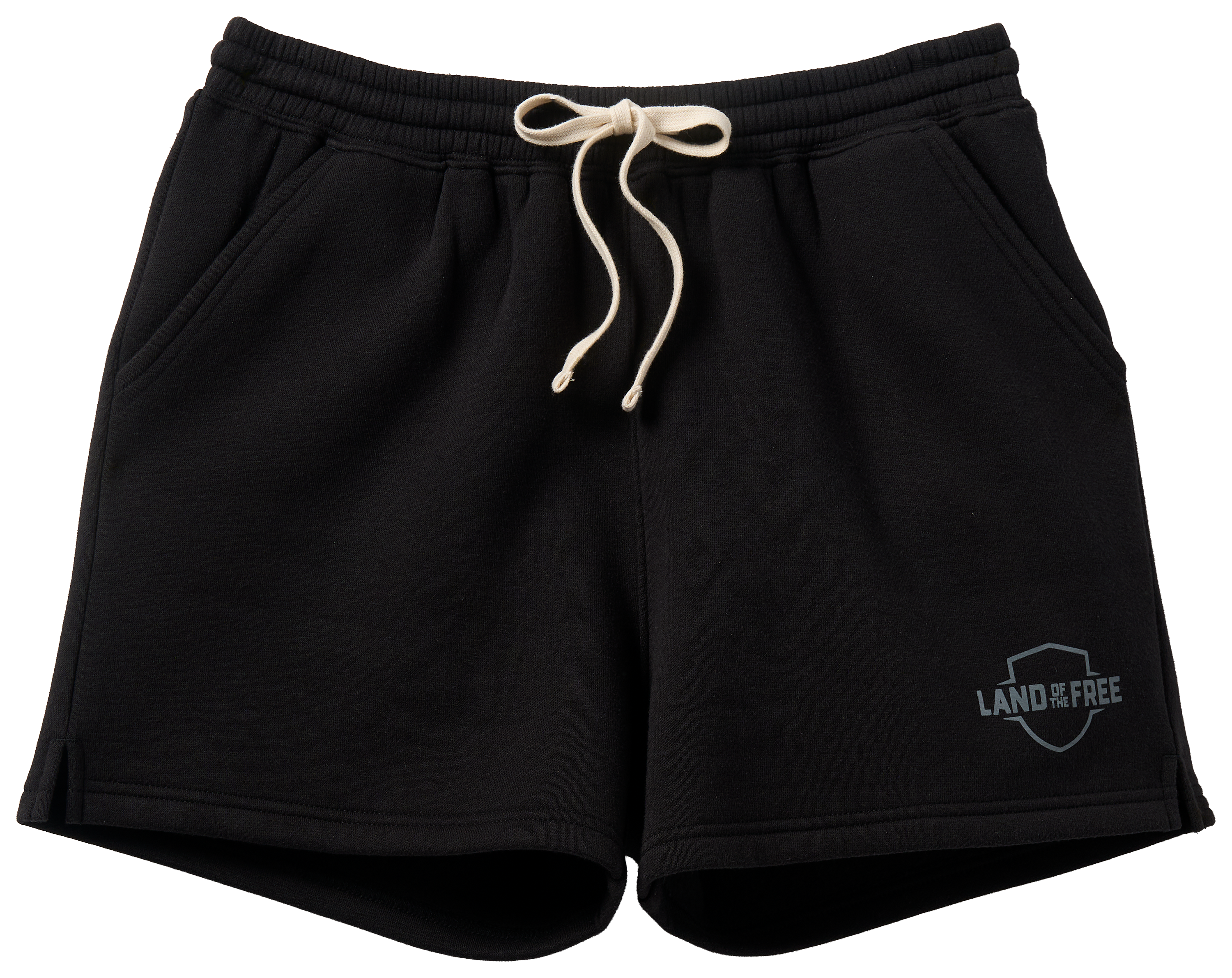 Image of Land of the Free Mary Fleece Shorts - Black