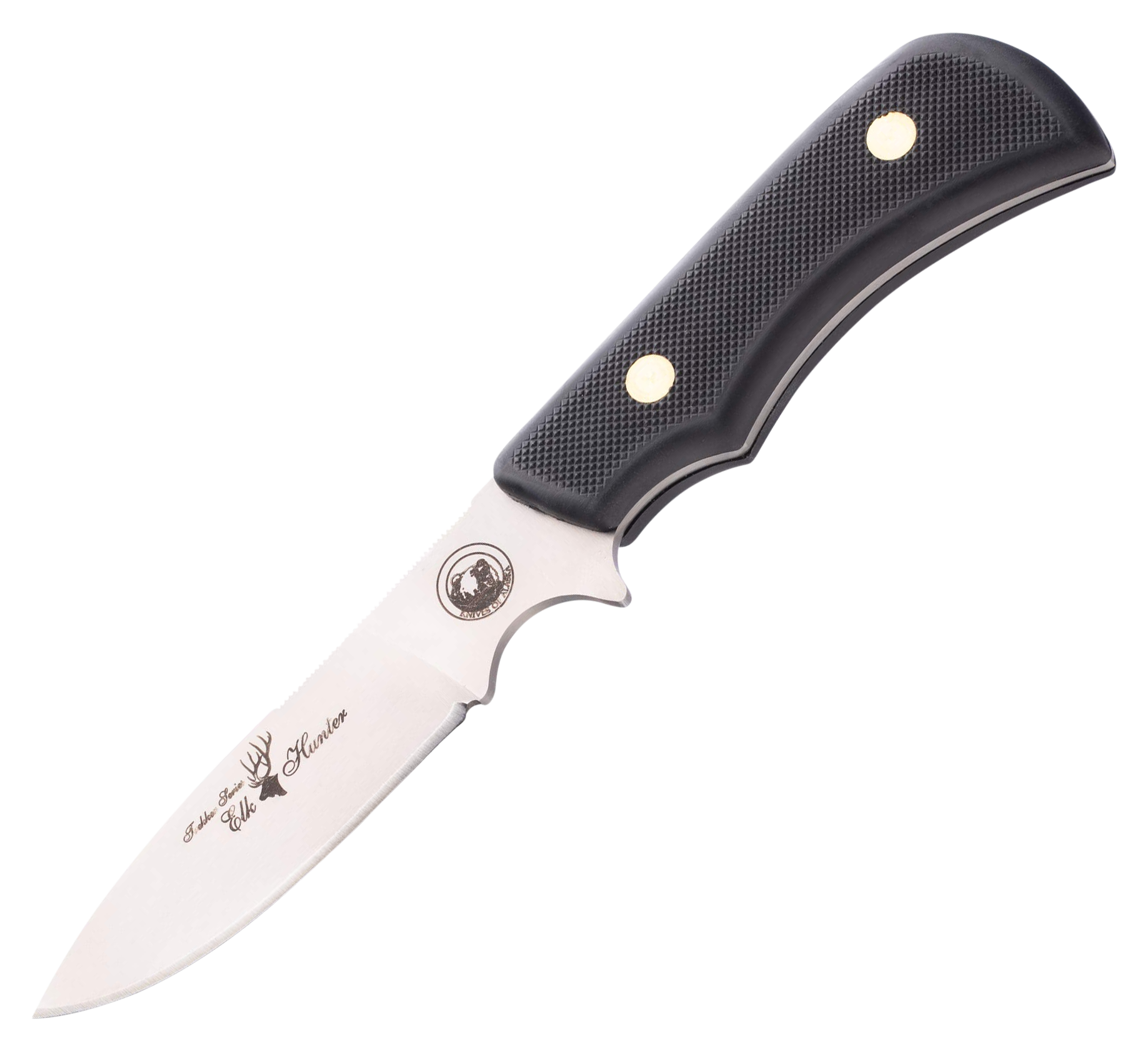 Image of Knives of Alaska Elk Hunter Suregrip Drop-Point Fixed-Blade Knife - Black