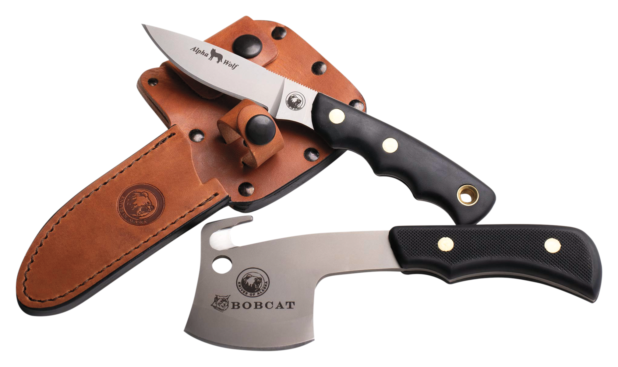 Image of Knives of Alaska Alpha Wolf/Cub Bear Knife Combo