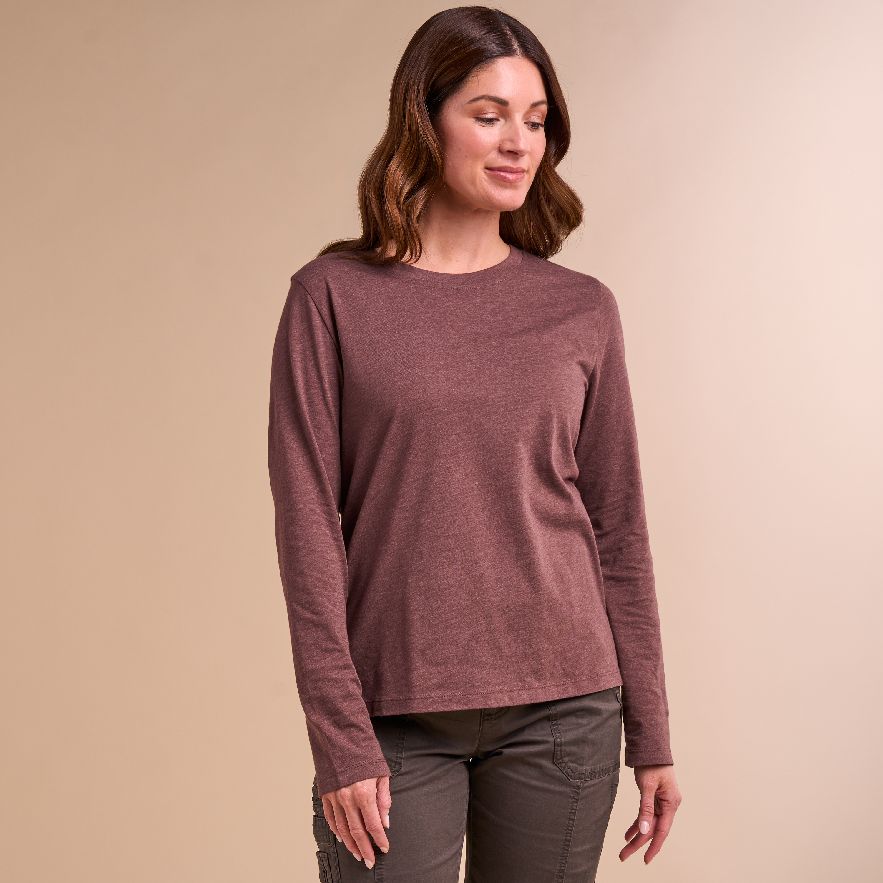 Image of Natural Reflections Everyday Crew-Neck Long-Sleeve T-Shirt - French Roast