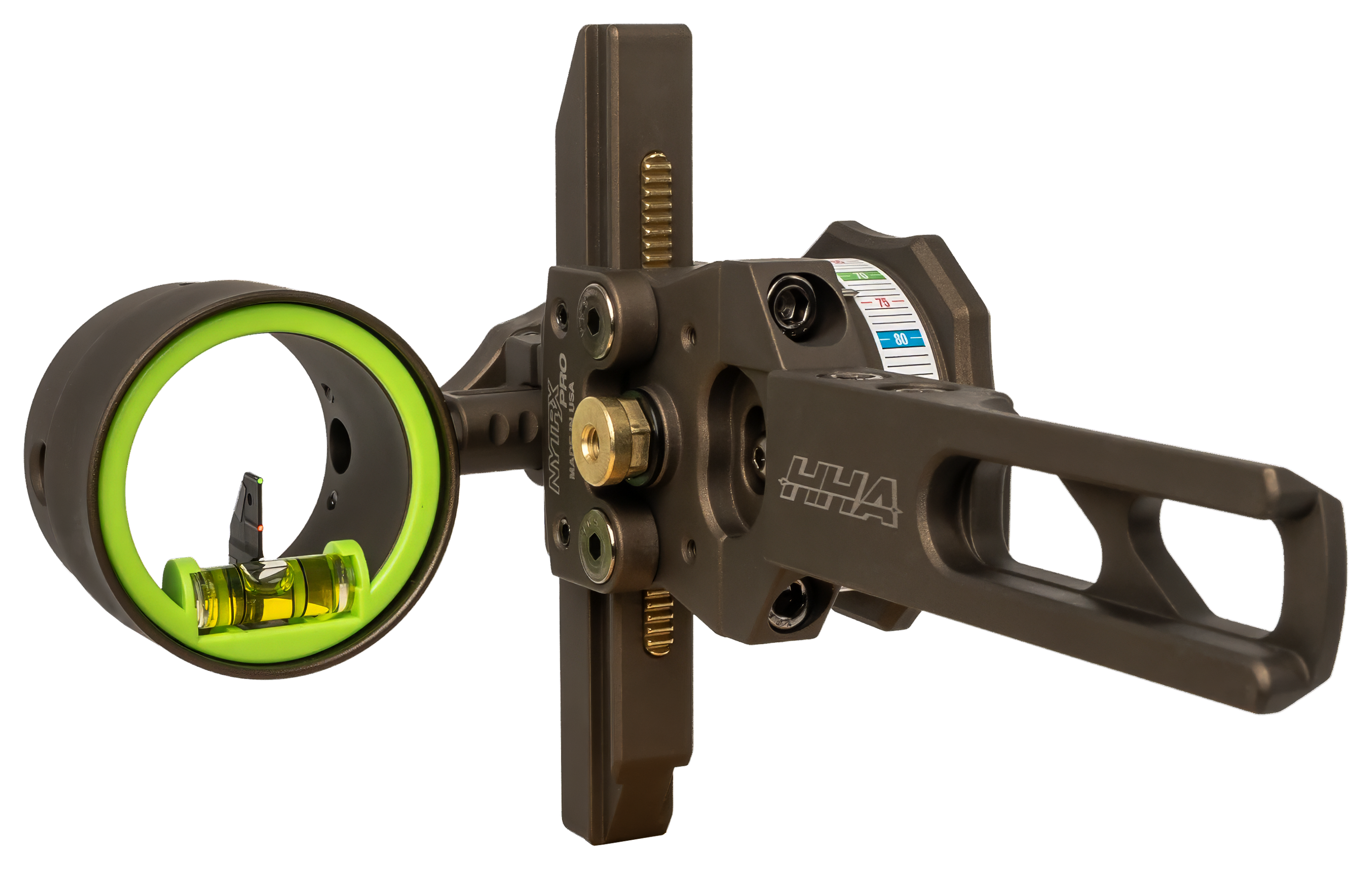 HHA Sports NYTRX PRO X2 2-Pin Bow Sight with Bridge-Lock Mount - Grizzly Brown - HHA Sights