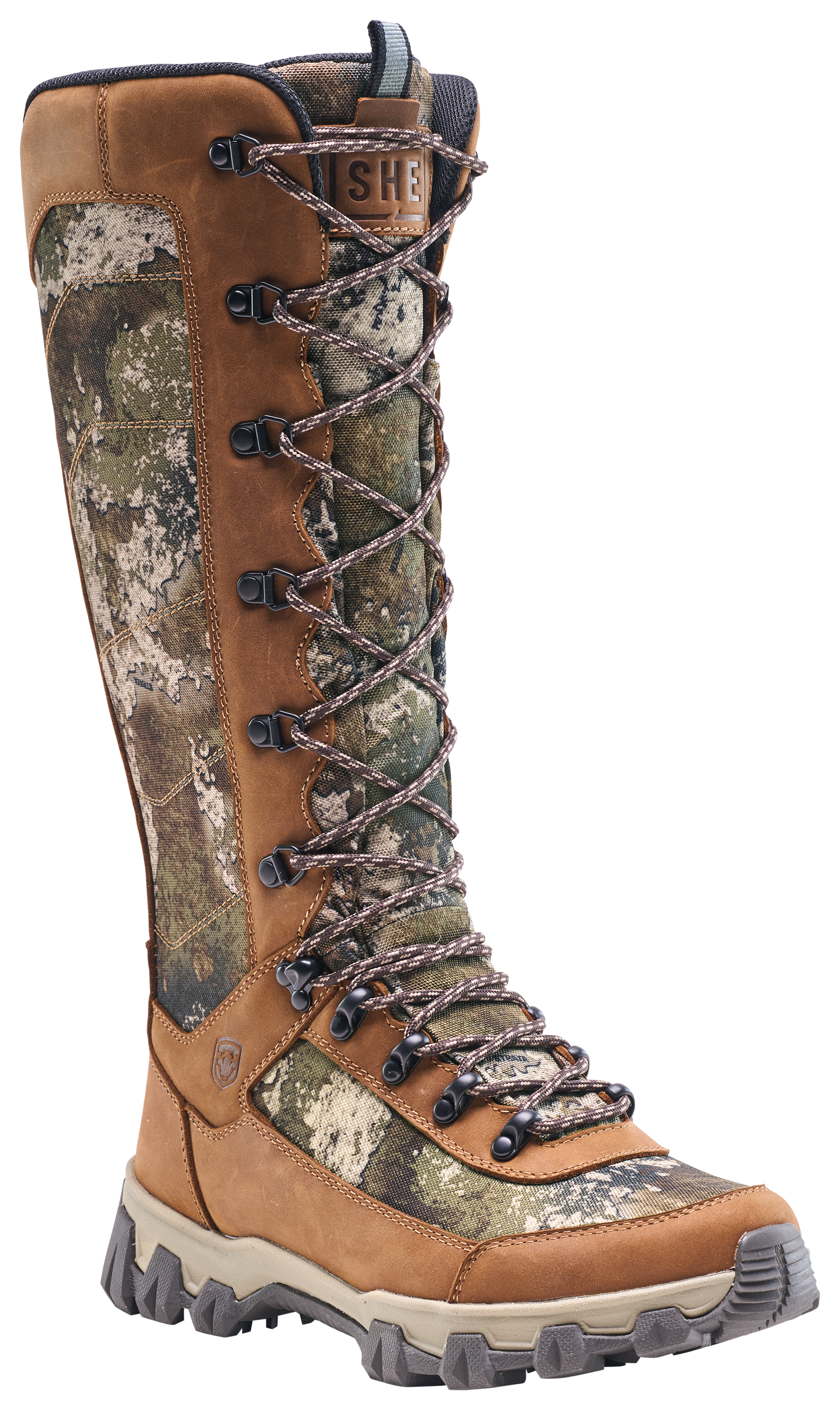 Image of SHE Outdoor Valkyrie Waterproof Snake Boots for Women - Brown/TrueTimber Strata