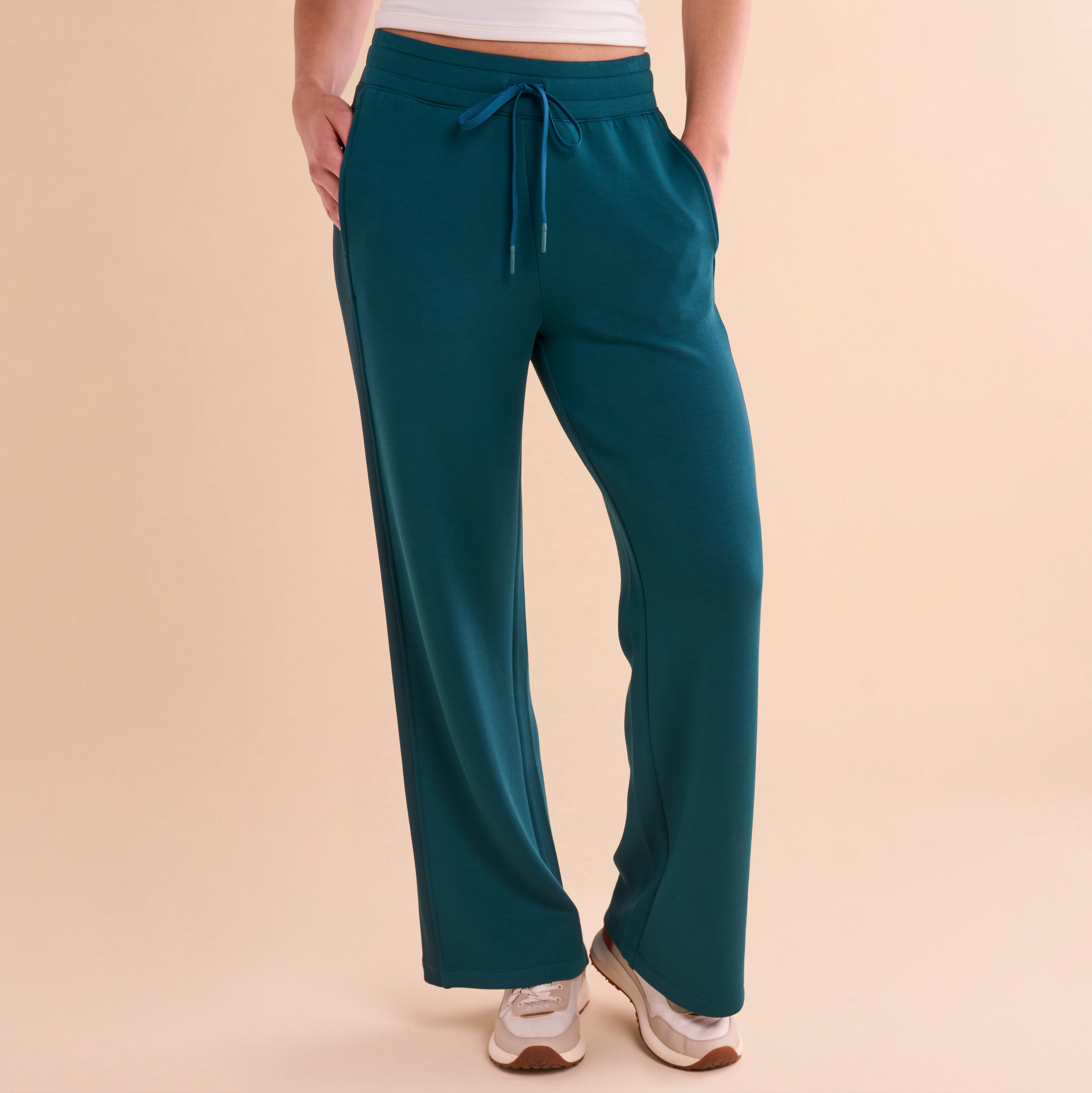 Image of Natural Reflections Soft Haven Scuba Pants - Deep Teal
